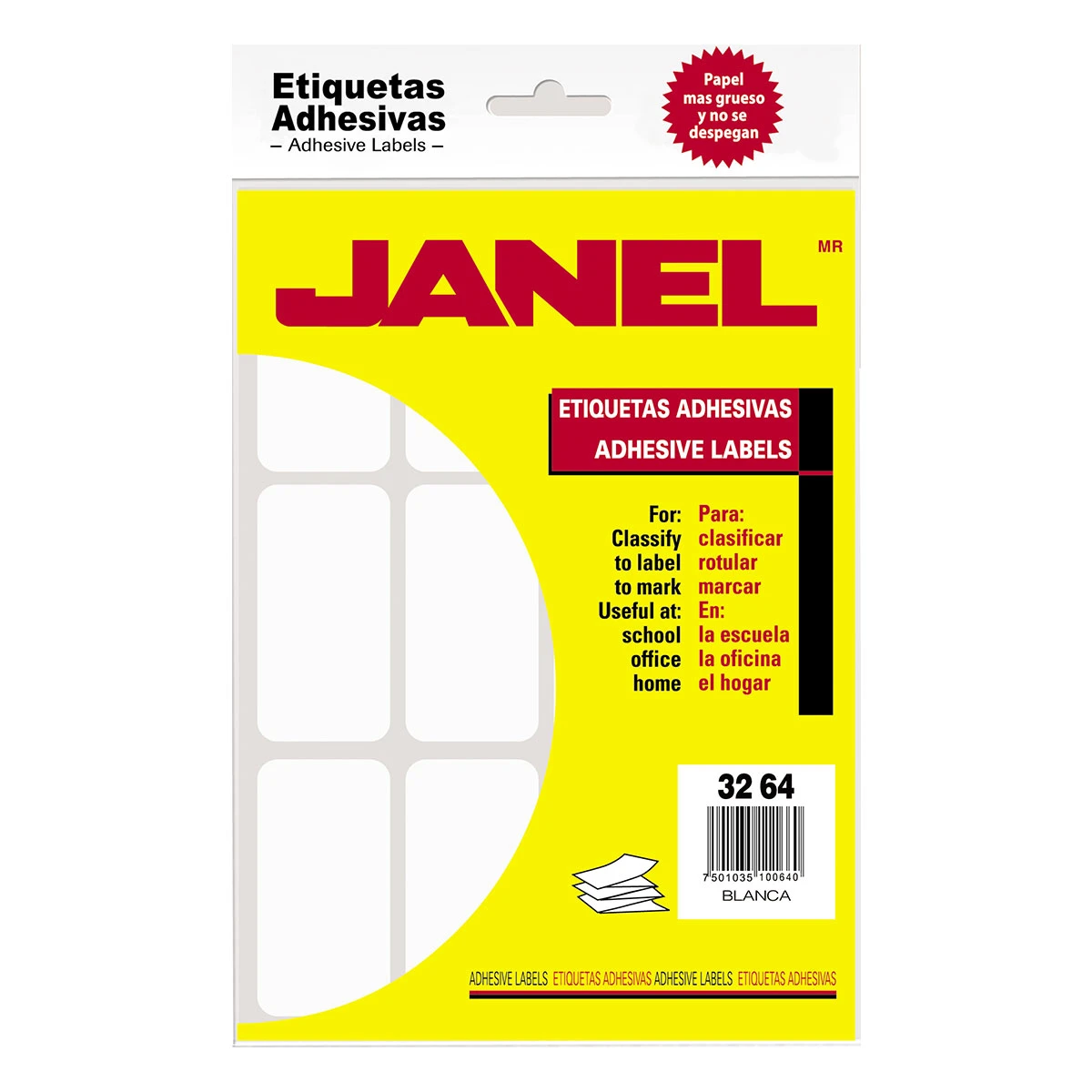ETIQUETA CLASICA JANEL NO. 24 32MM X64MM
