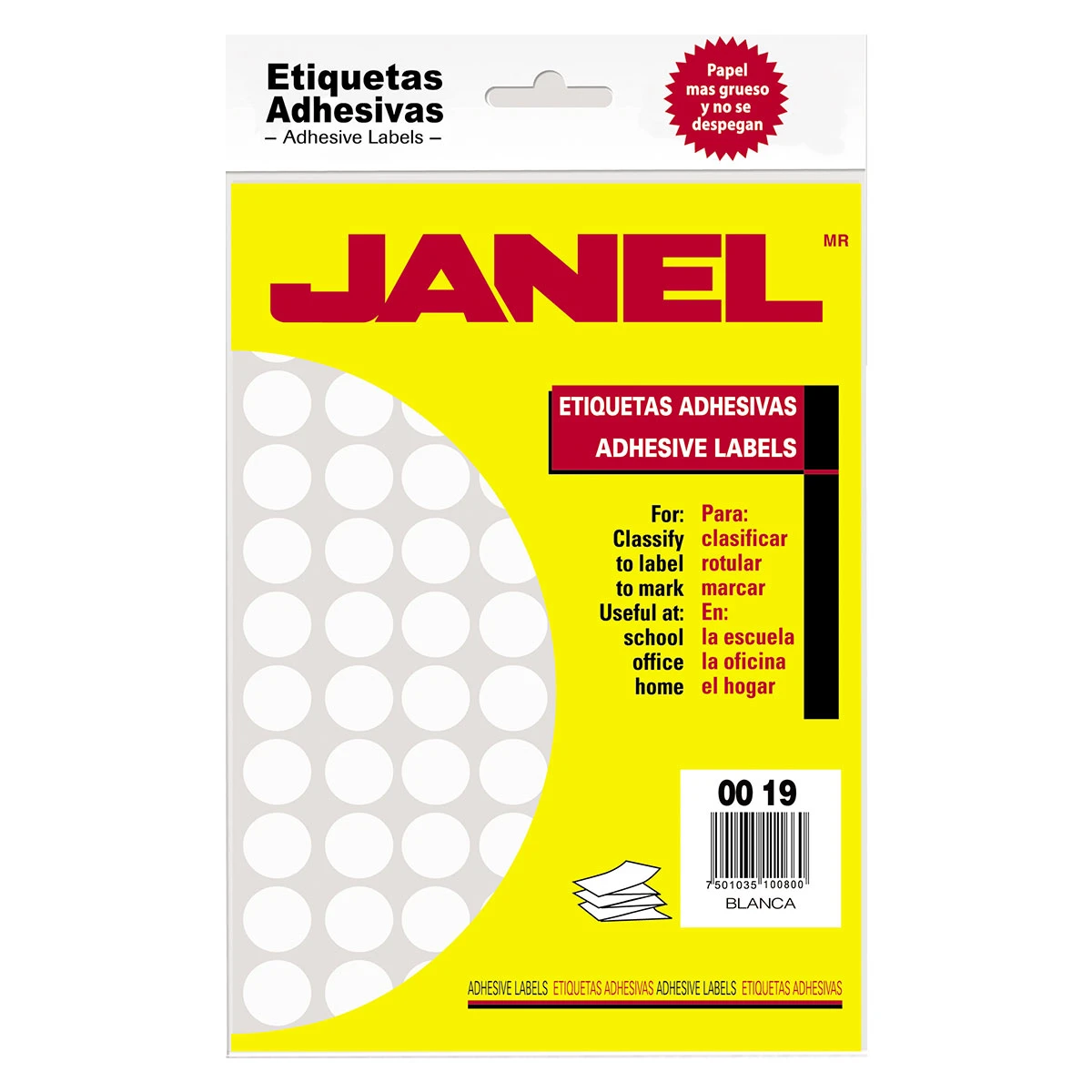 ETIQUETA CLASICA JANEL NO. 28 19MM