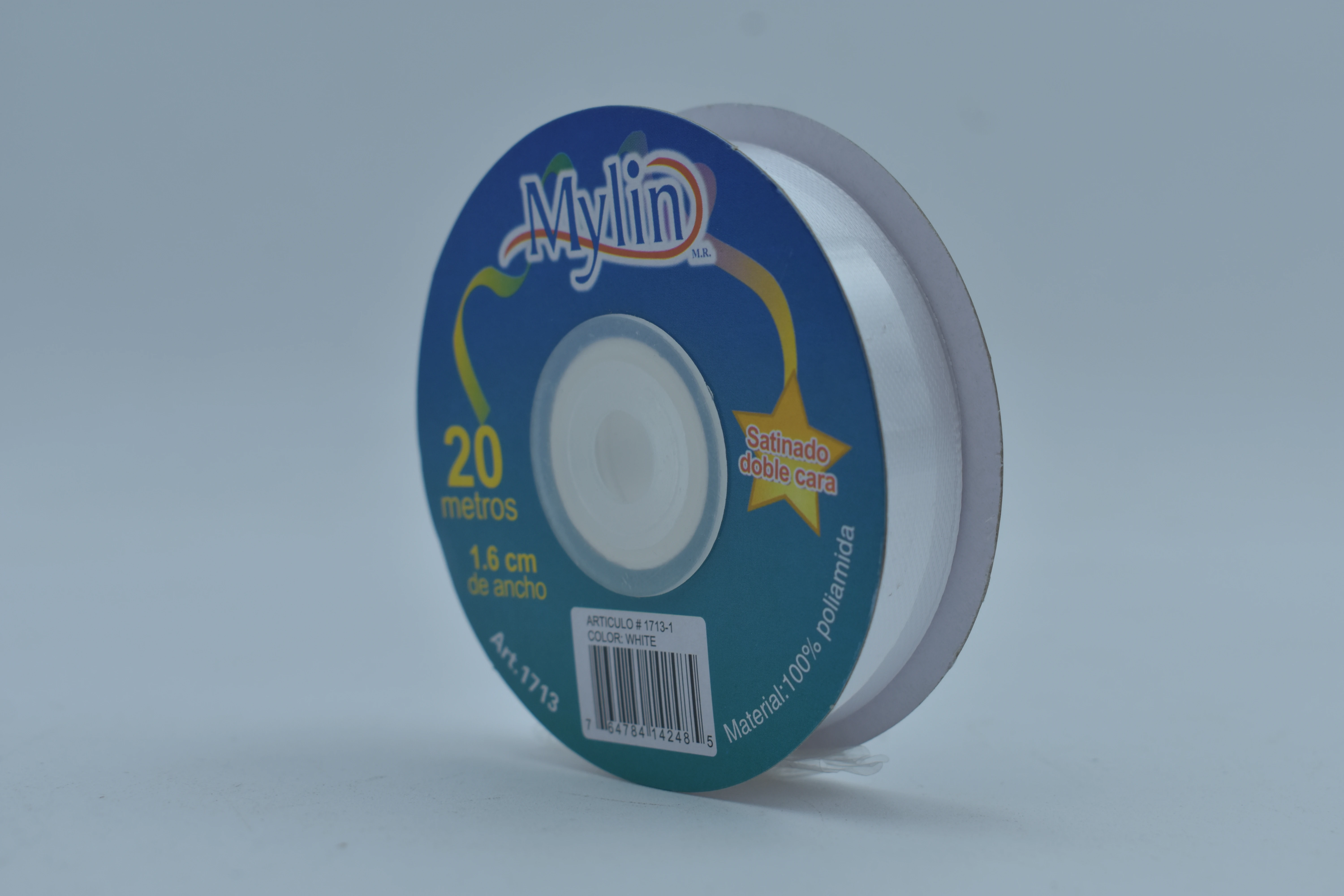 LISTON SATINADO 16 X 20MTS 1713 BLANCO