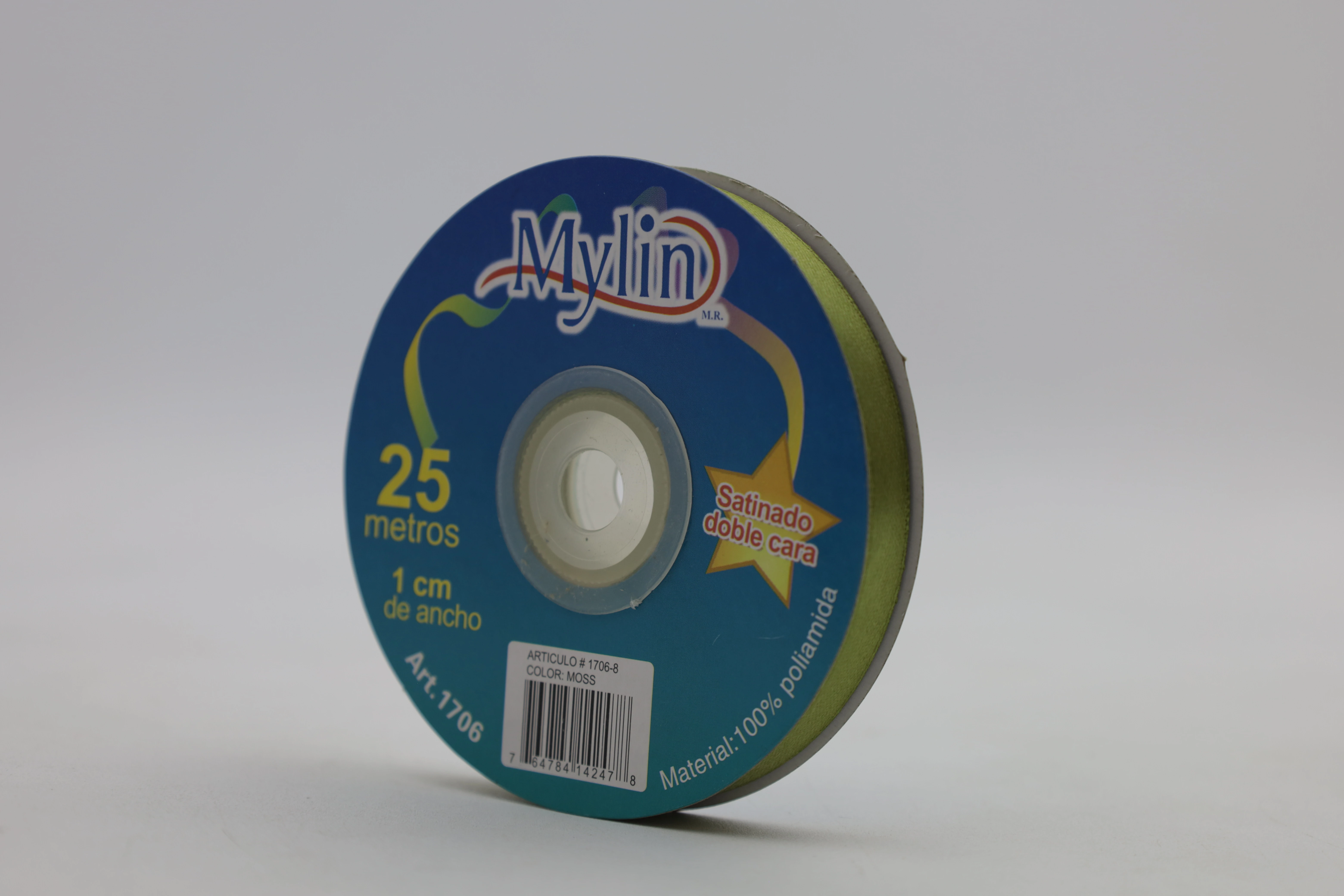 LISTON SATINADO 10 X 25MTS 1706 OLIVO