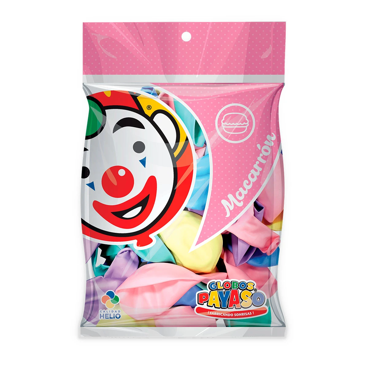 GLOBO PAYASO NO. 12 C/25 MACARRON SURTIDO