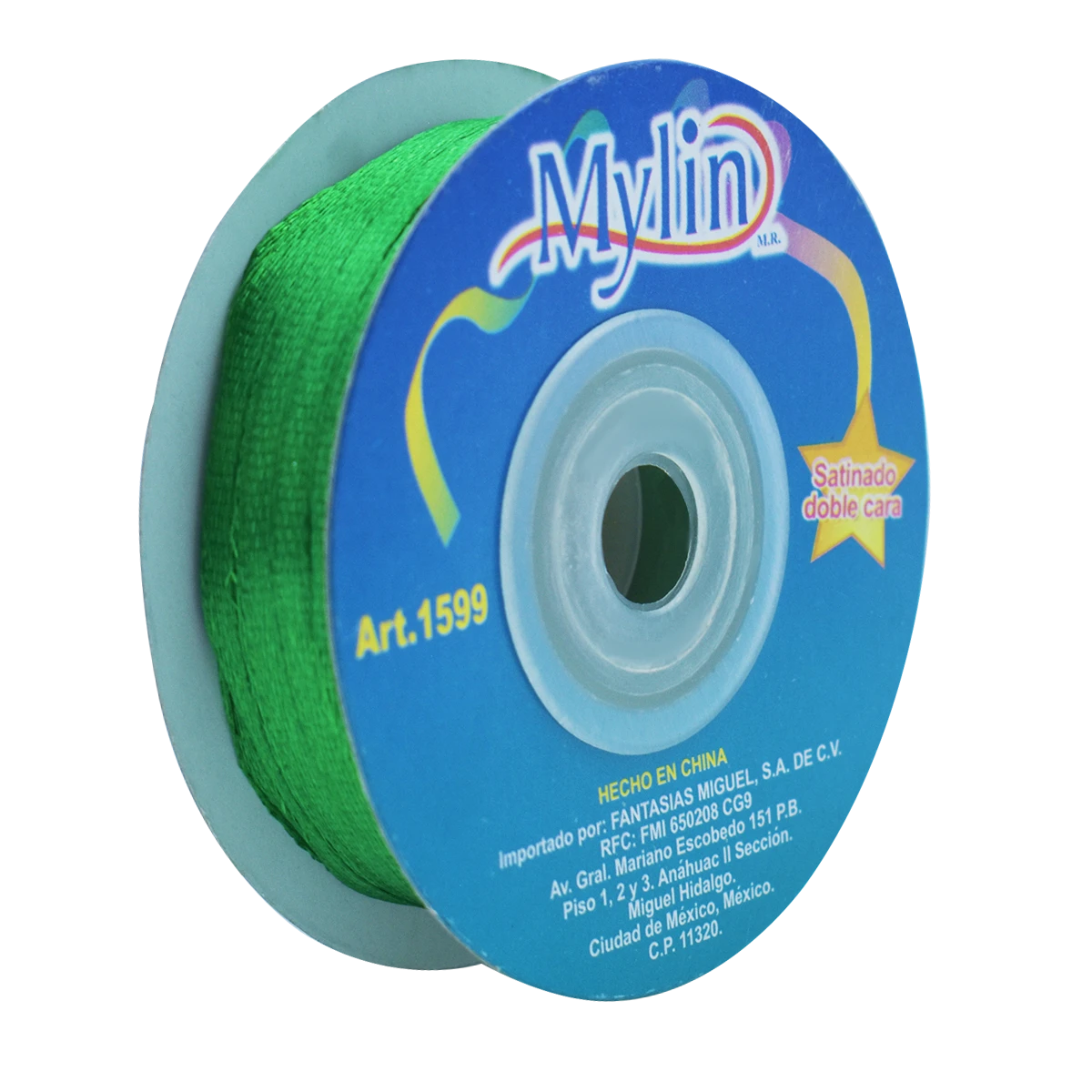 LISTON SATIN DOBLE 3.5X50M 1599 ESMERALDA