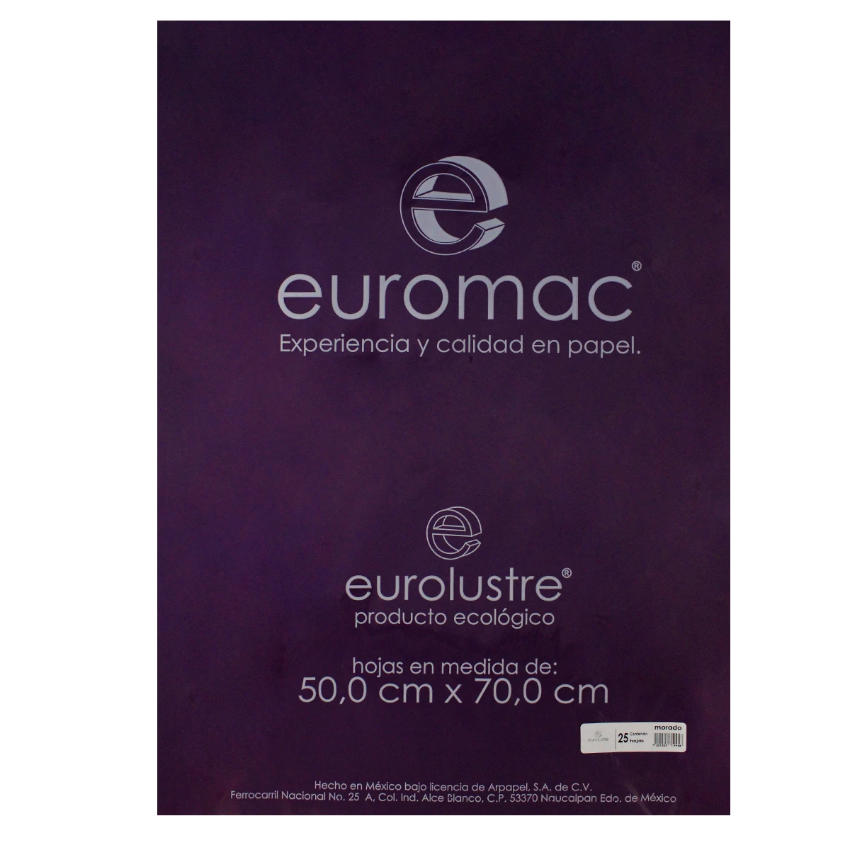 PAPEL LUSTRE C/25 MORADO