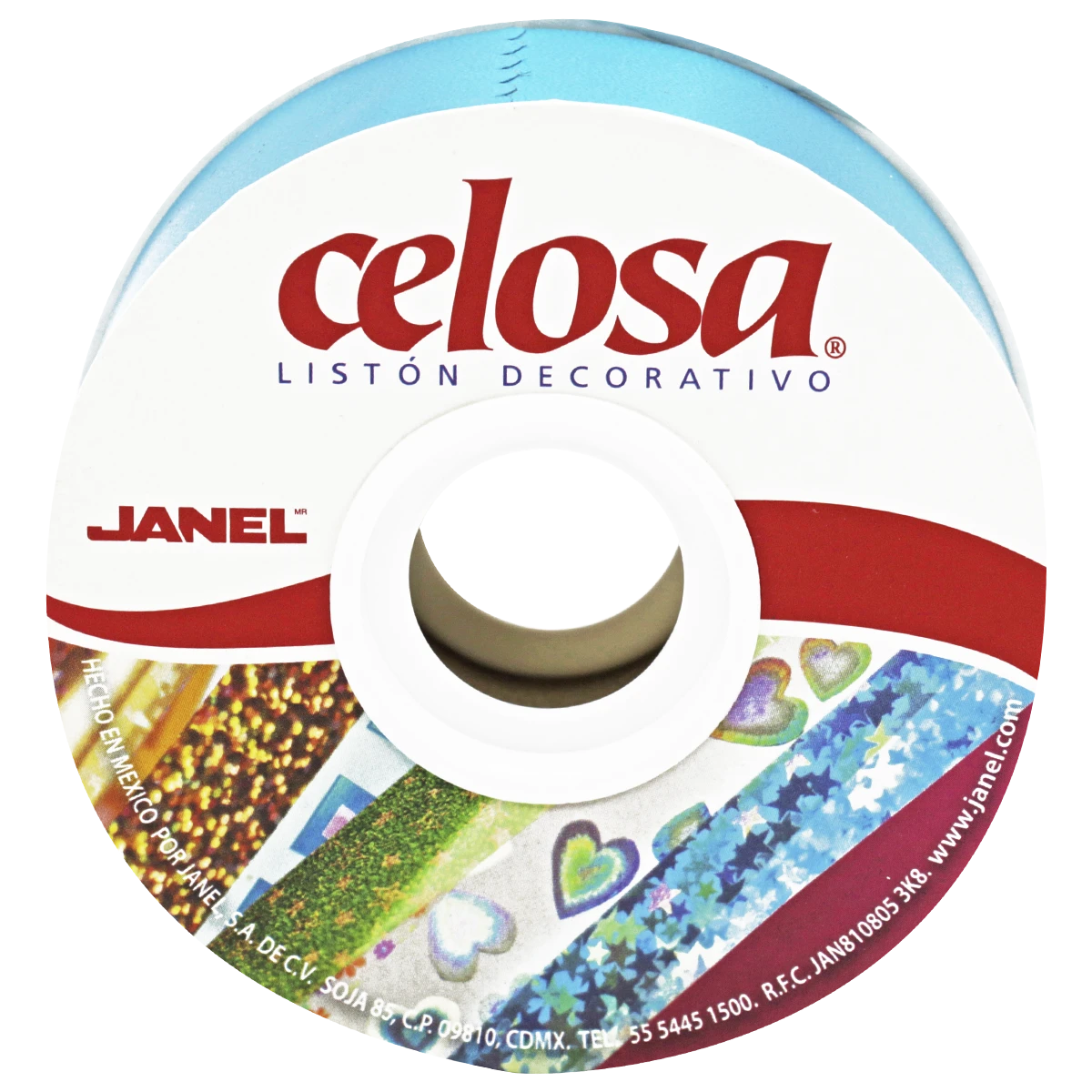 LISTON CELOSA 019 LISO NO. 9 AZUL TURQUESA