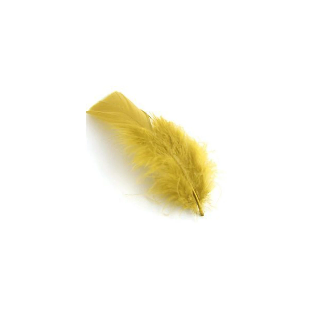 PLUMA DE PAVO 10GRS AMARILLA