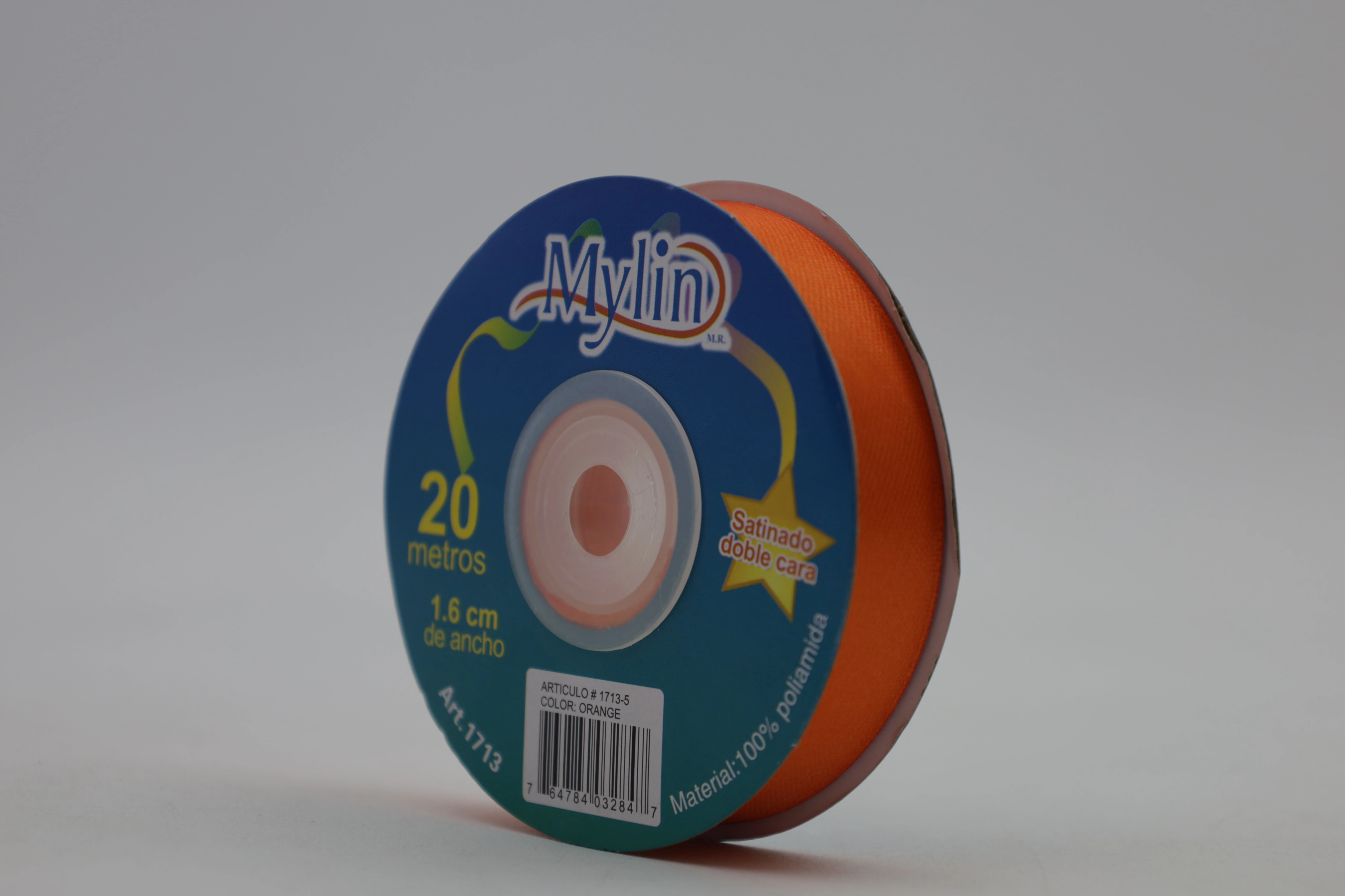 LISTON SATINADO 16 X 20MTS 1713 NARANJA