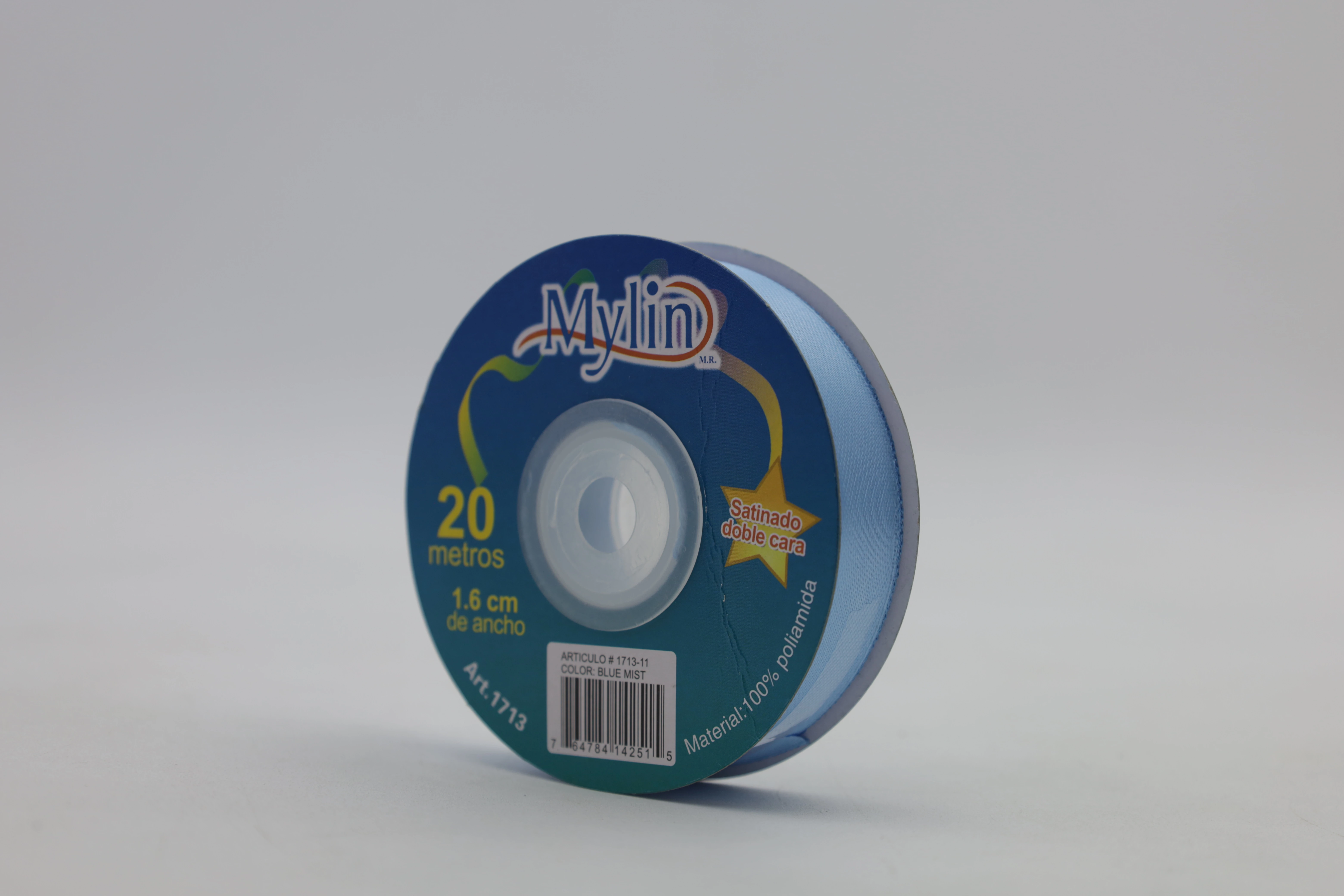 LISTON SATINADO 16 X 20MTS 1713 AZUL CLARO