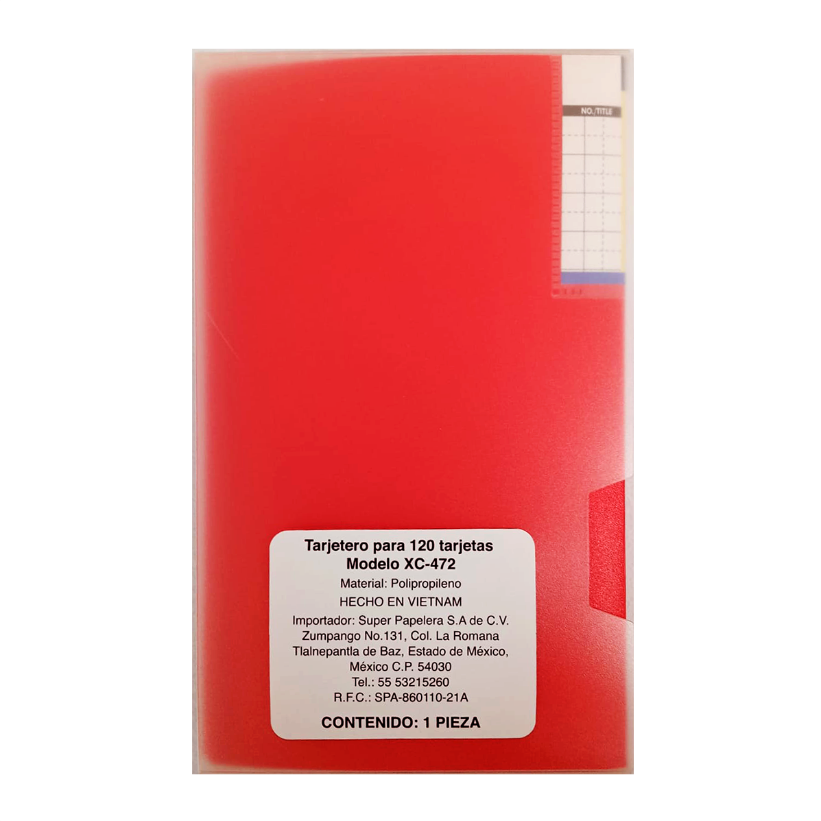 TARJETERO PARA 120 TARJETAS XC-472