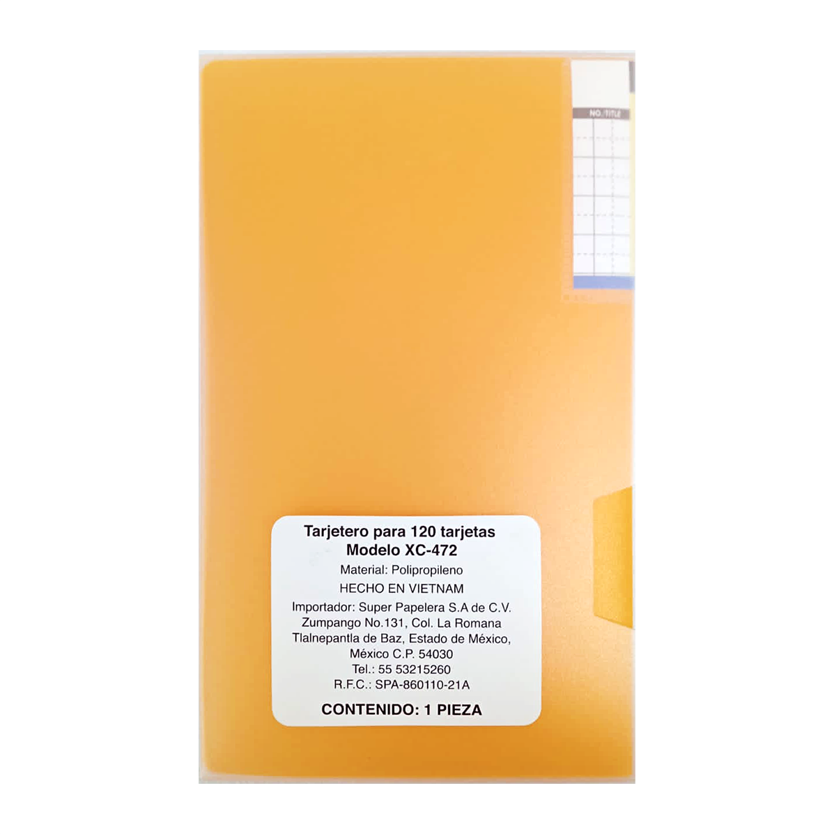 TARJETERO PARA 120 TARJETAS XC-472