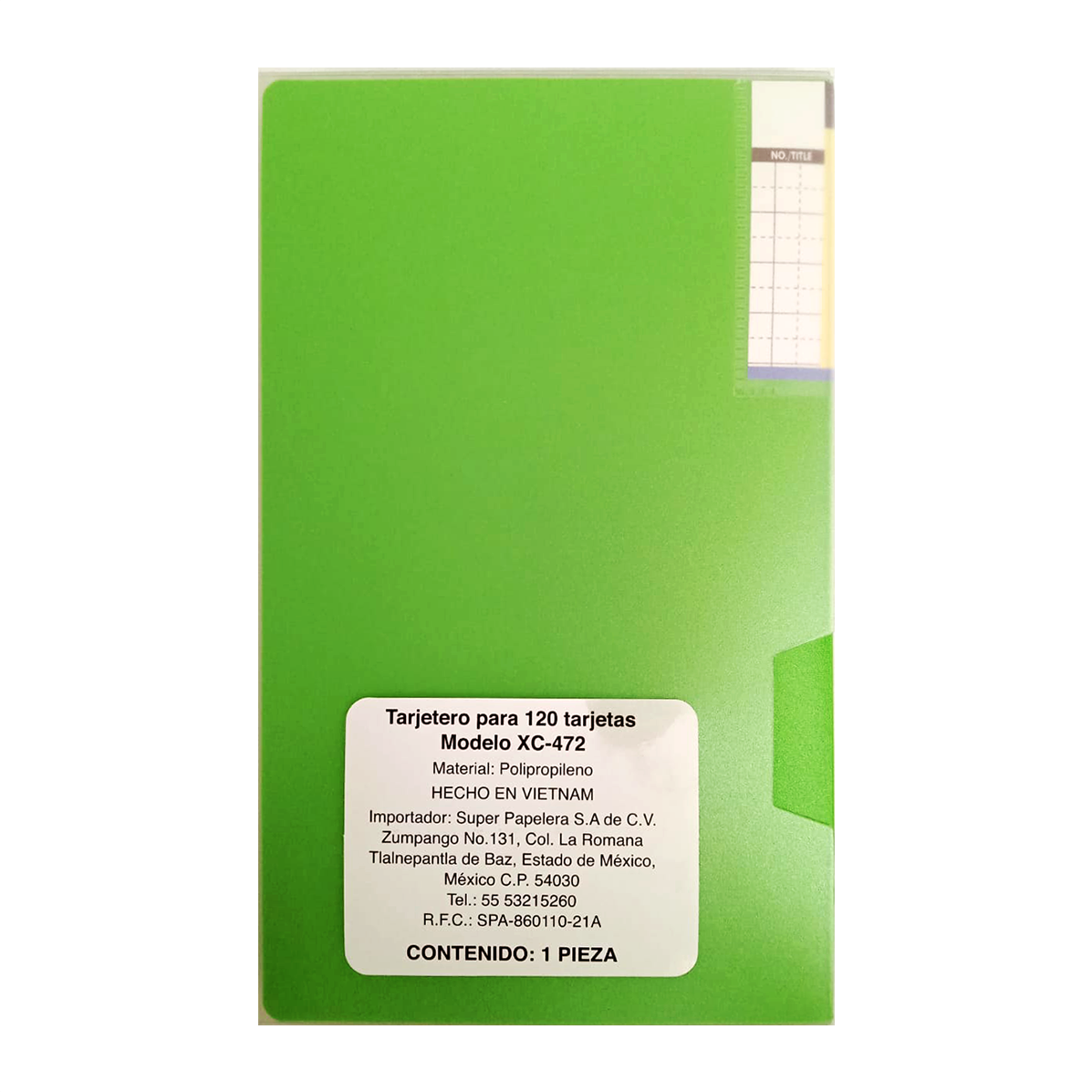 TARJETERO PARA 120 TARJETAS XC-472