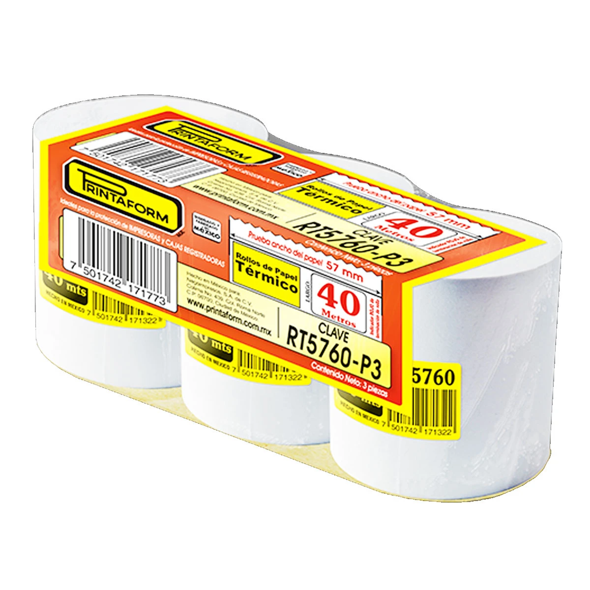 ROLLO TERMICO 57MM X 54MTS RT5760 C/3