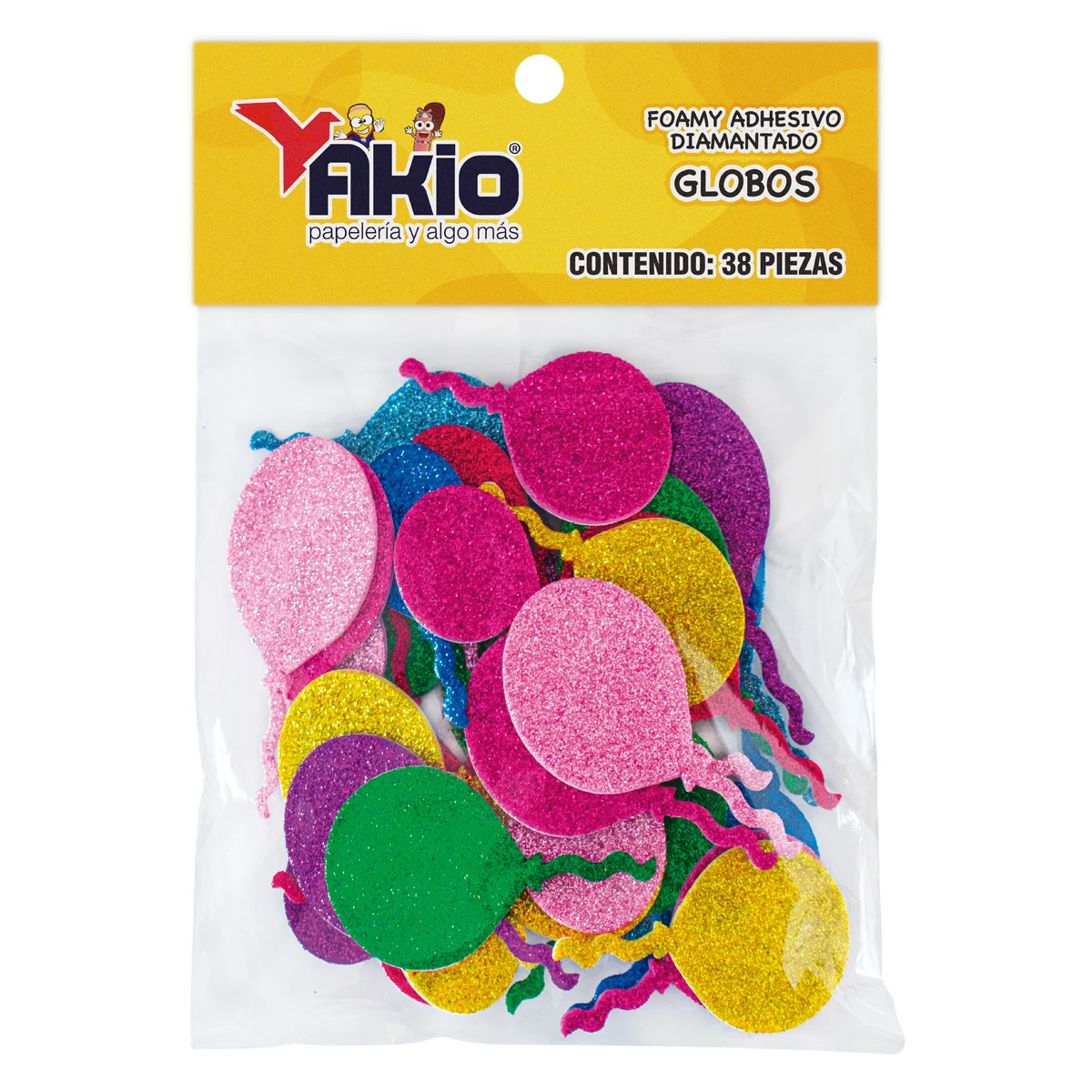 FOAMY DIAMANTADO ADHESIVO AKIO GLOBOS