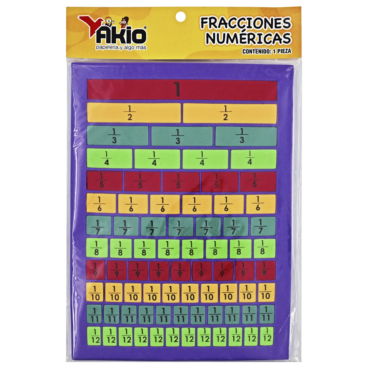 FOAMY DIDACTICO AKIO 4756 FRACCIONES NUMERICAS