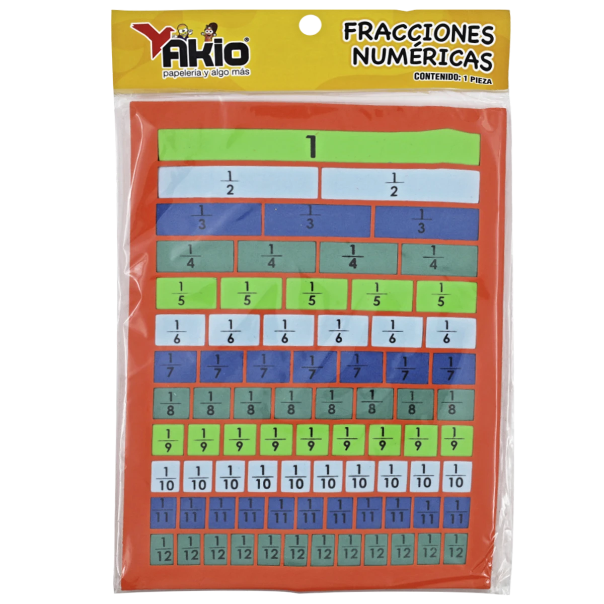 FOAMY DIDACTICO AKIO 4756 FRACCIONES NUMERICAS