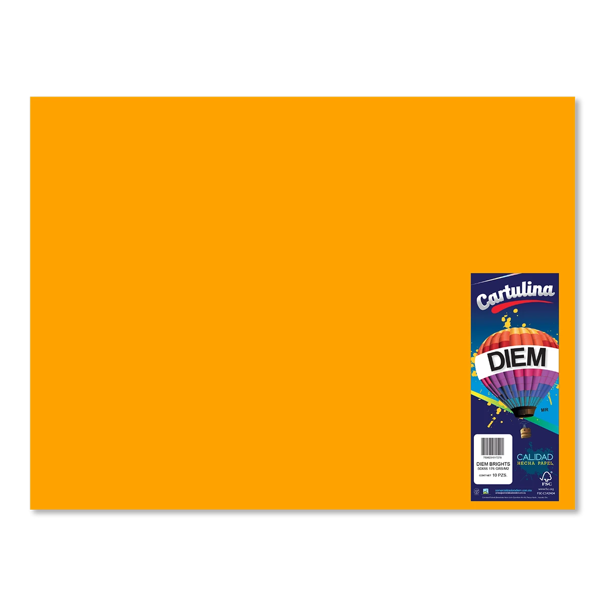 CARTULINA 50X66CM 176GRS C/10 ORO