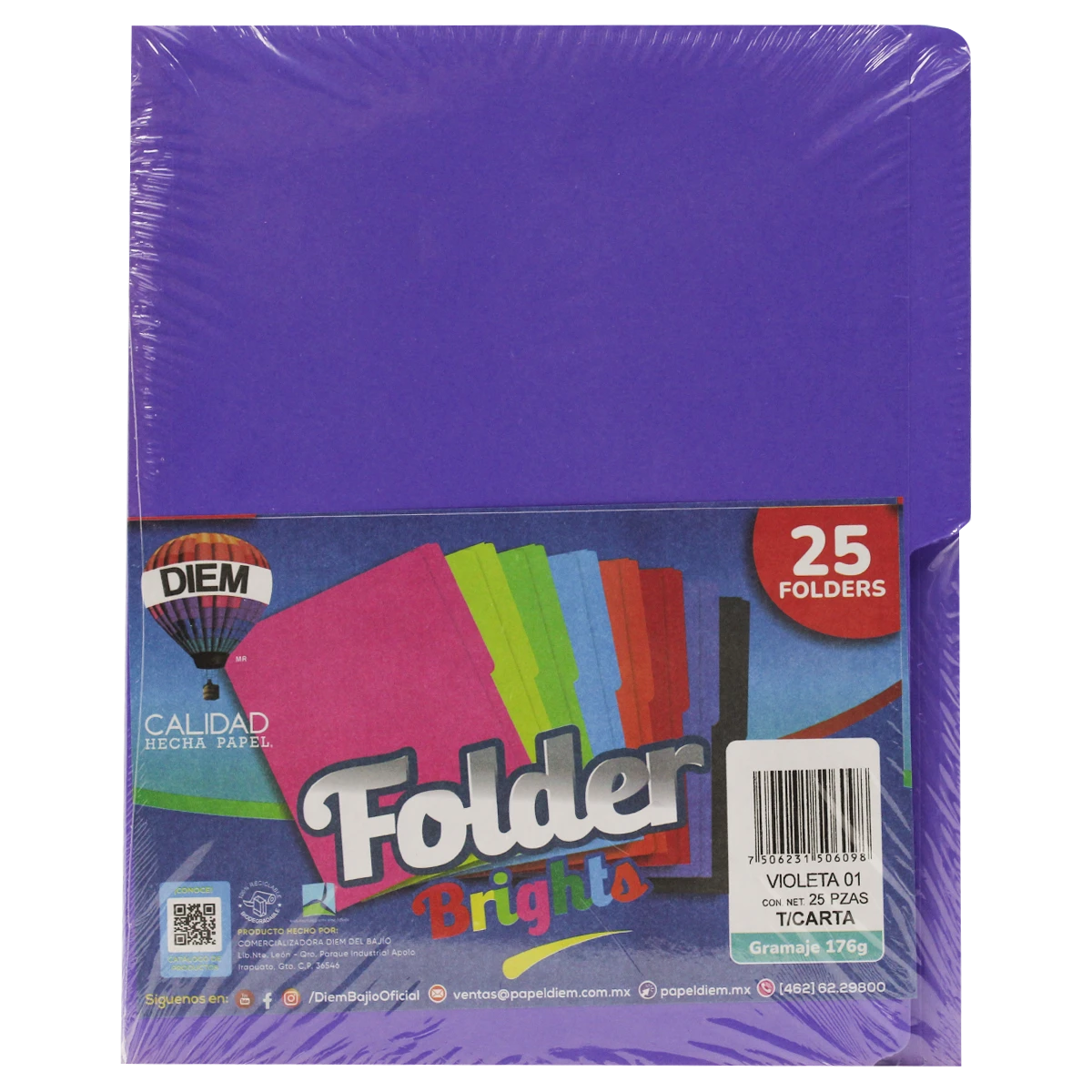 FOLDER CARTA 176GRS C/25 FF01 VIOLETA OBISPO