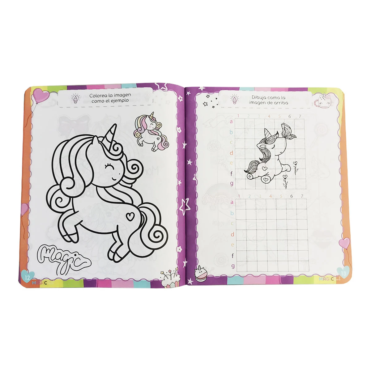 LIBRO MAGICO DE ACTIVIDADES 48HJS UNICORNIO WOW