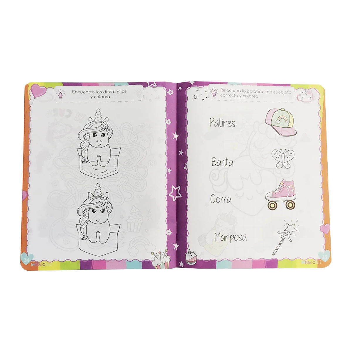 LIBRO MAGICO DE ACTIVIDADES 48HJS UNICORNIO WOW