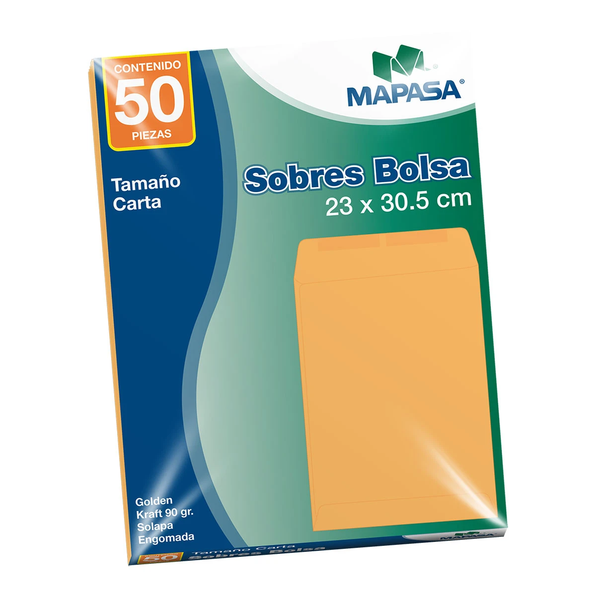 SOBRE CARTA GOLDEN KRAFT ENGOMADO 90GRS C/50 IA0316