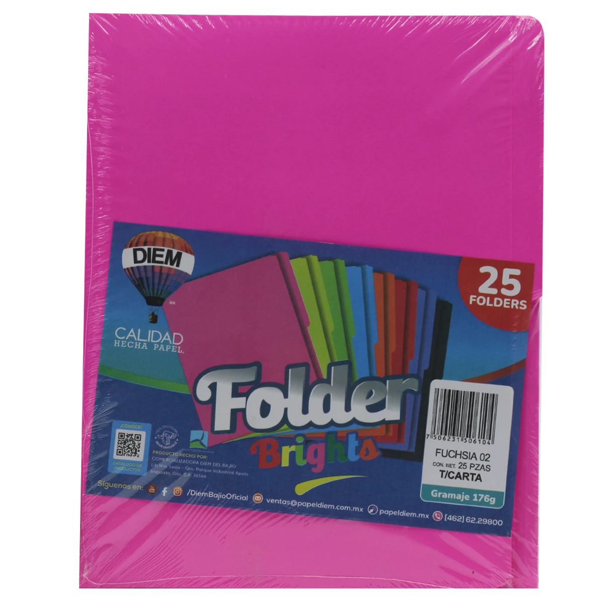FOLDER CARTA 176GRS C/25  FF02 FIUSHA