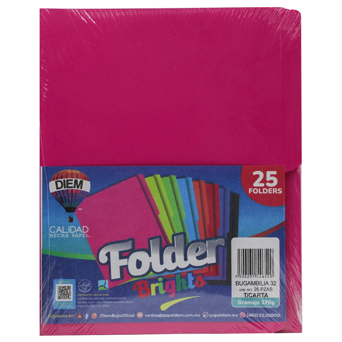 FOLDER CARTA 176GRS C/25 FF32 BUGAMBILIA