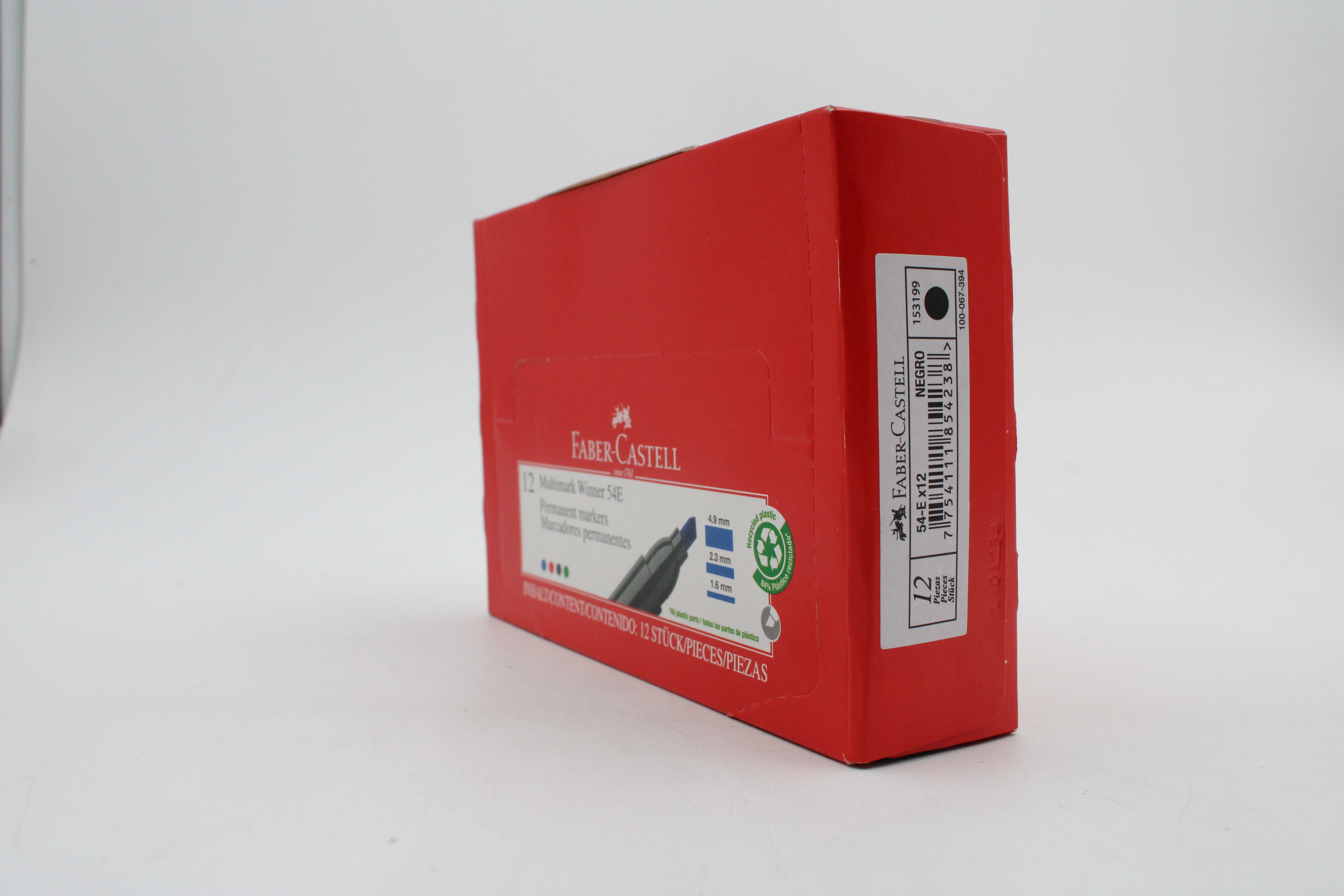 MARCADOR PERMANENTE 54E C/12 NEGRO