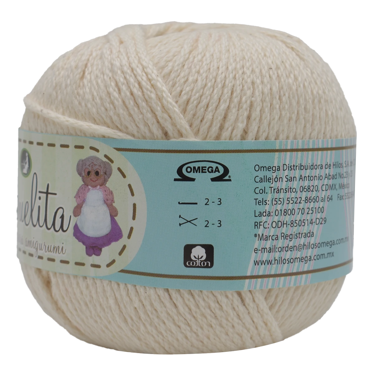 HILAZA DE ALGODON C/5 LA ABUELITA 18 CRUDO