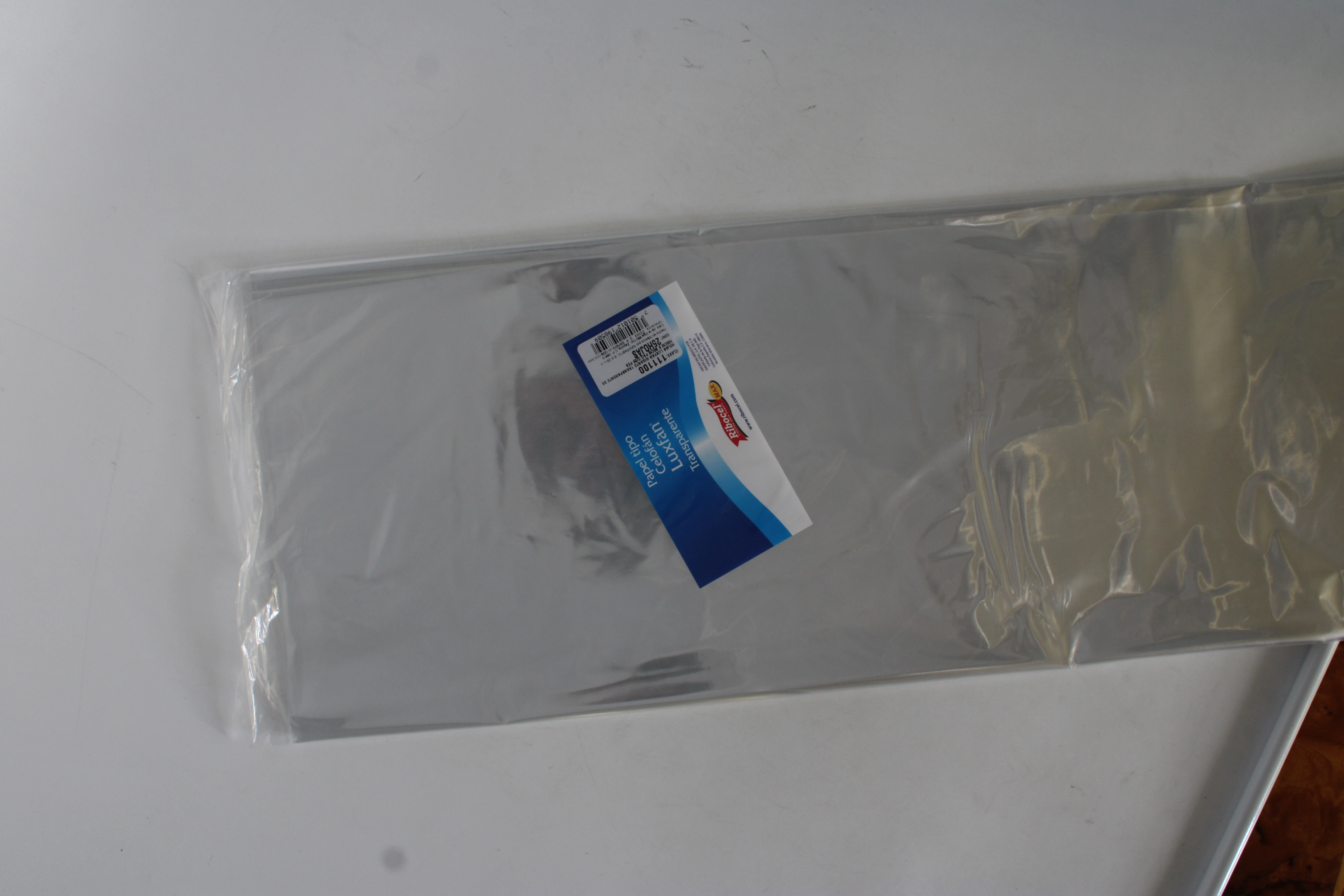 PAPEL CELOFAN GIGANTE 90X100CMS TRANSPARENTE C/25
