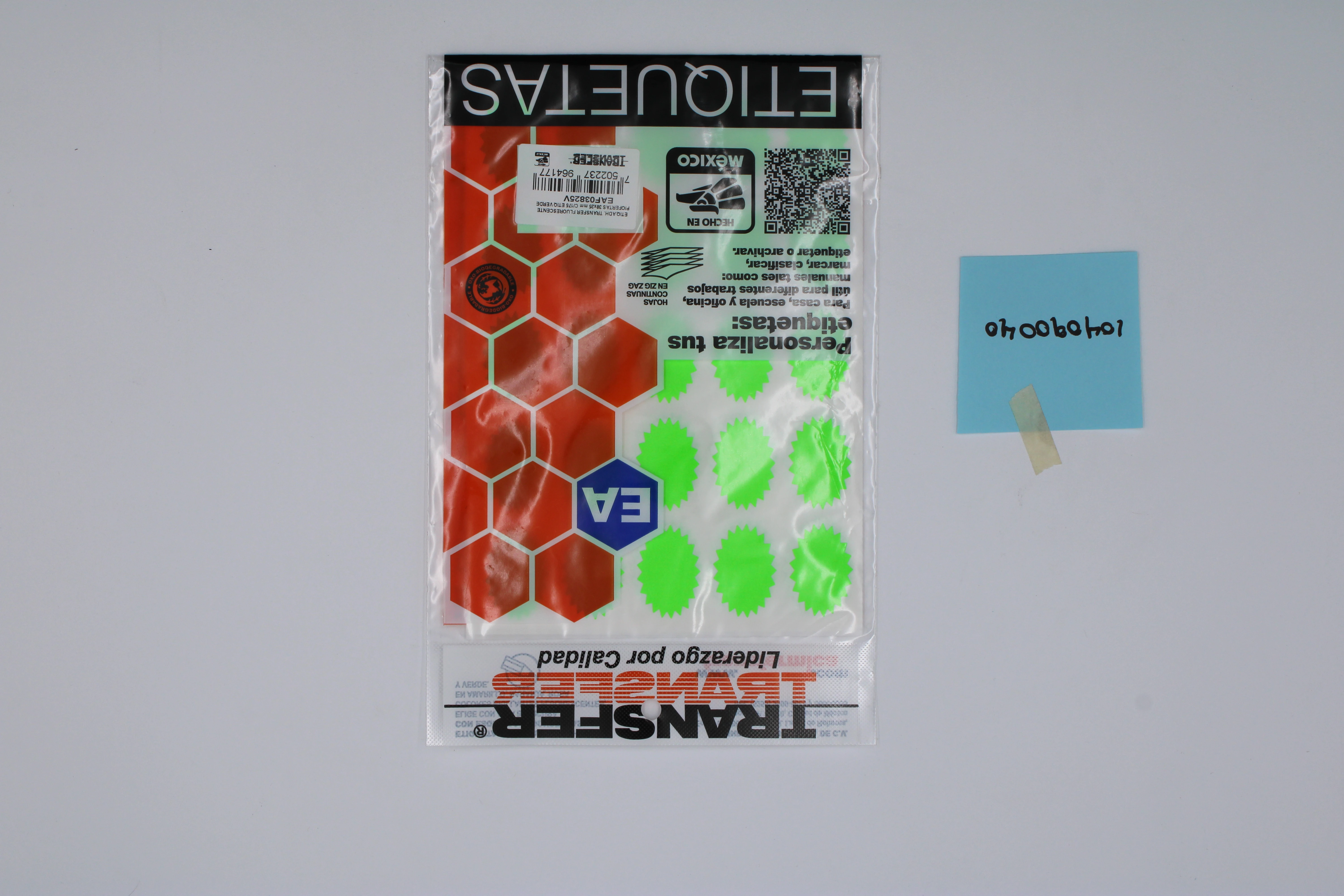ETIQUETA ADHESIVA FLUORESCENTE OFERTAS NO. 33 VERDE