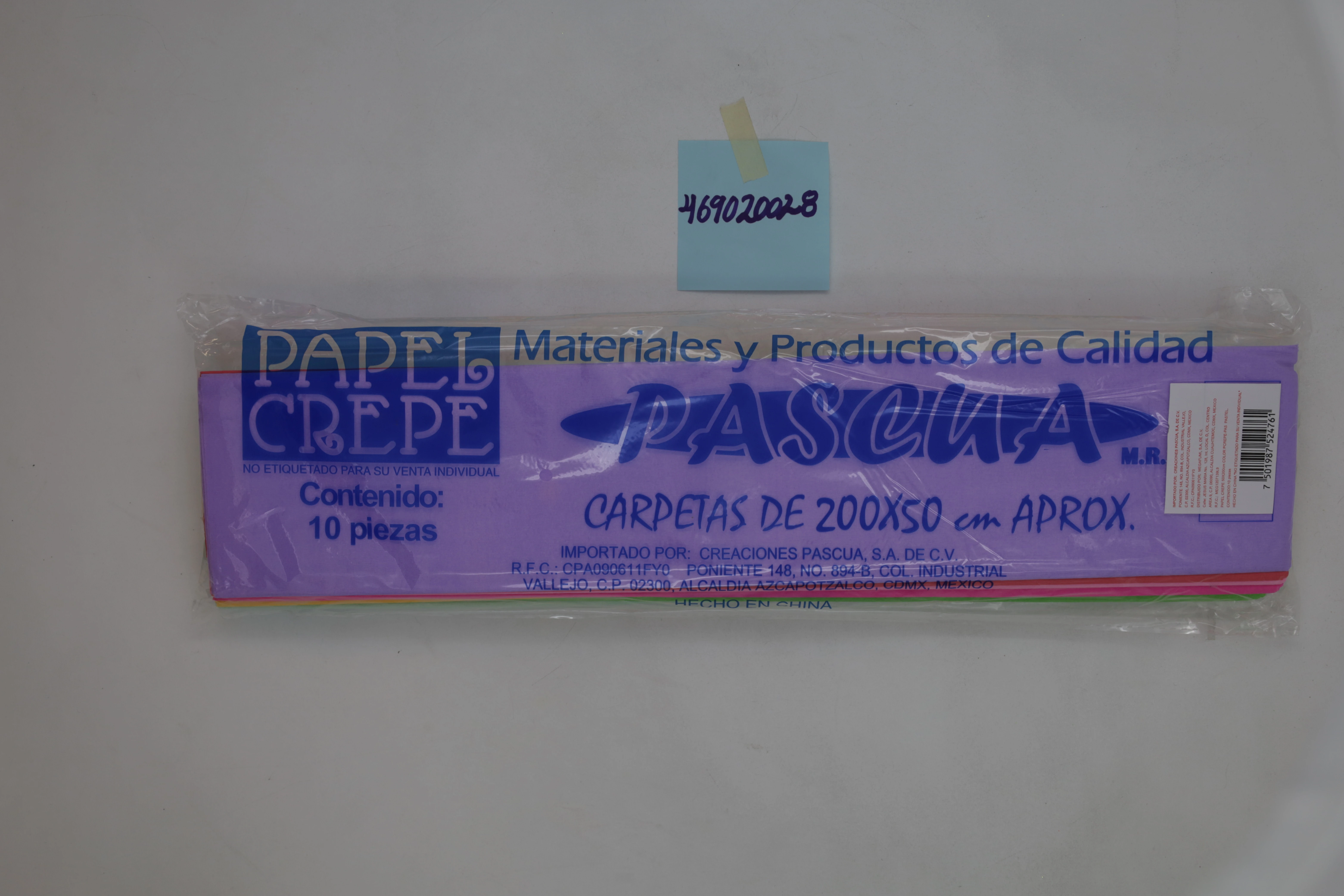 PAPEL CREPE PASCUA C/10 SURTIDO PASTEL