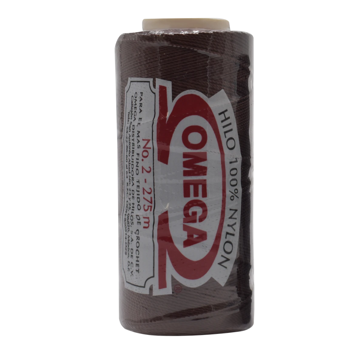 HILO NYLON OMEGA NO. 2 275MTS C/6 19 CAFE OBSCURO