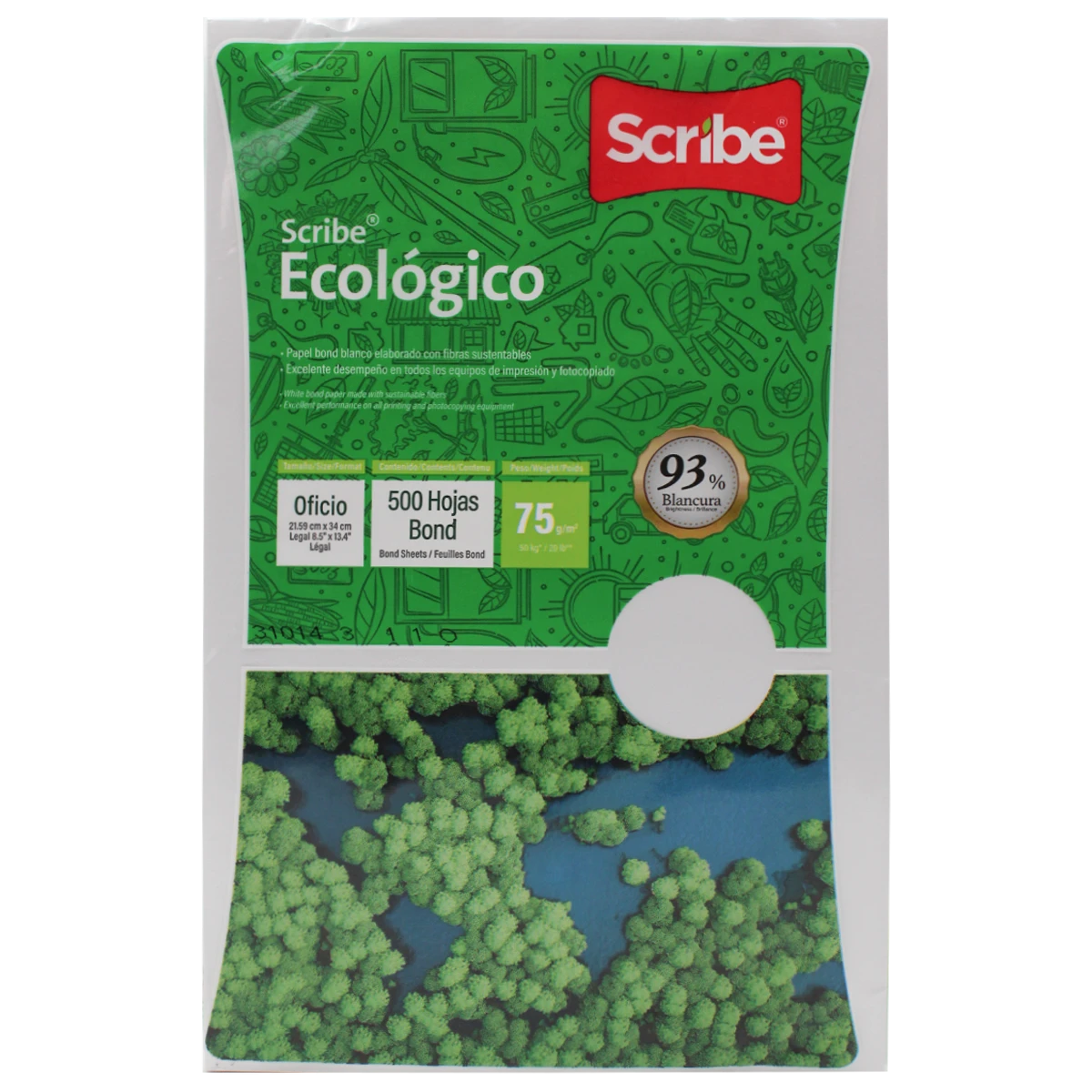PAPEL ECOLOGICO OFICIO C/500