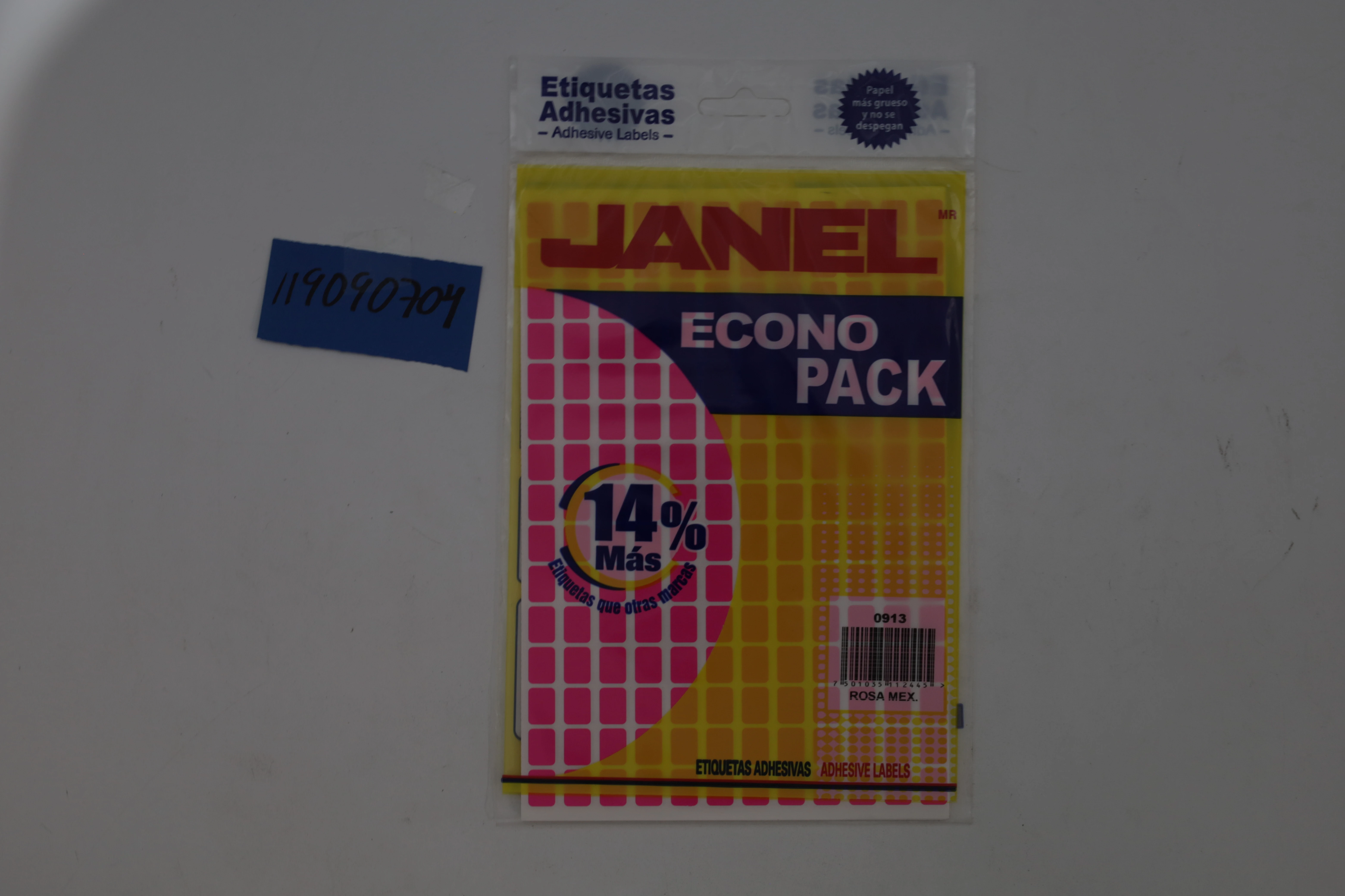 ETIQUETA ECONOPACK FLUORESCENTE NO. 1 9X13MM ROSA