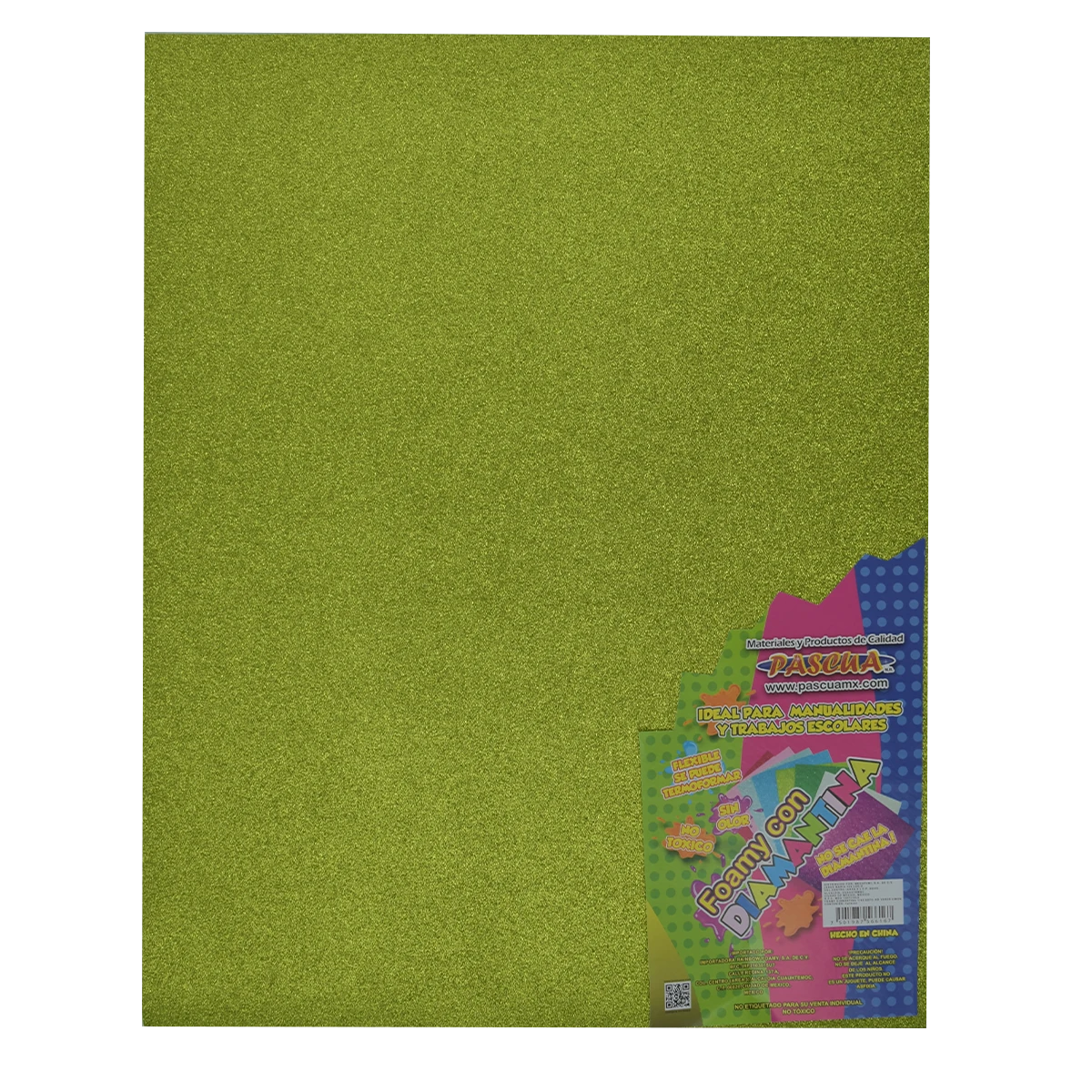 FOAMY 4 CARTAS DIAMANTADO ND VERDE LIMON.