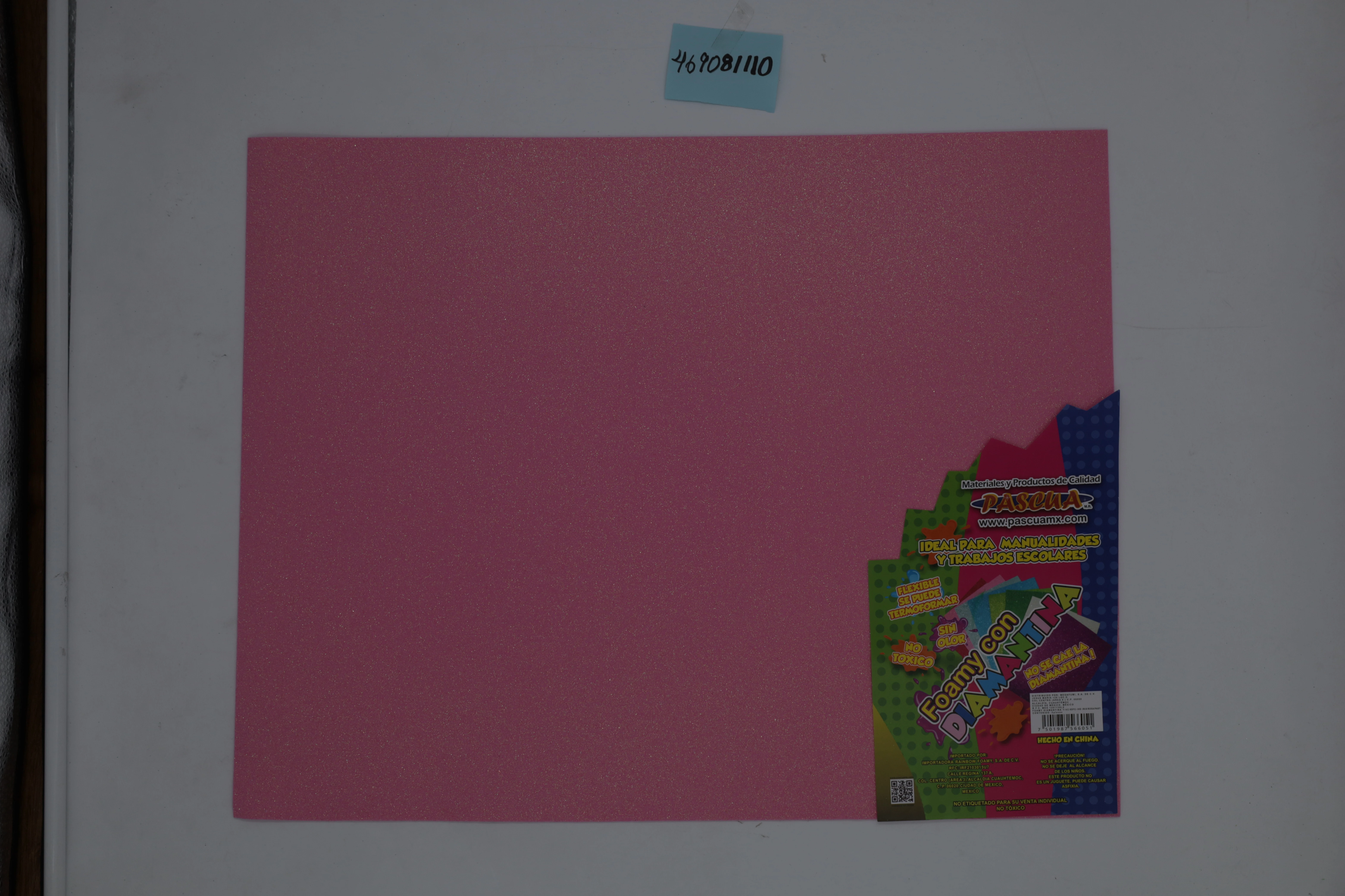 FOAMY 4 CARTAS DIAMANTADO IRIS ROSA PASTEL.