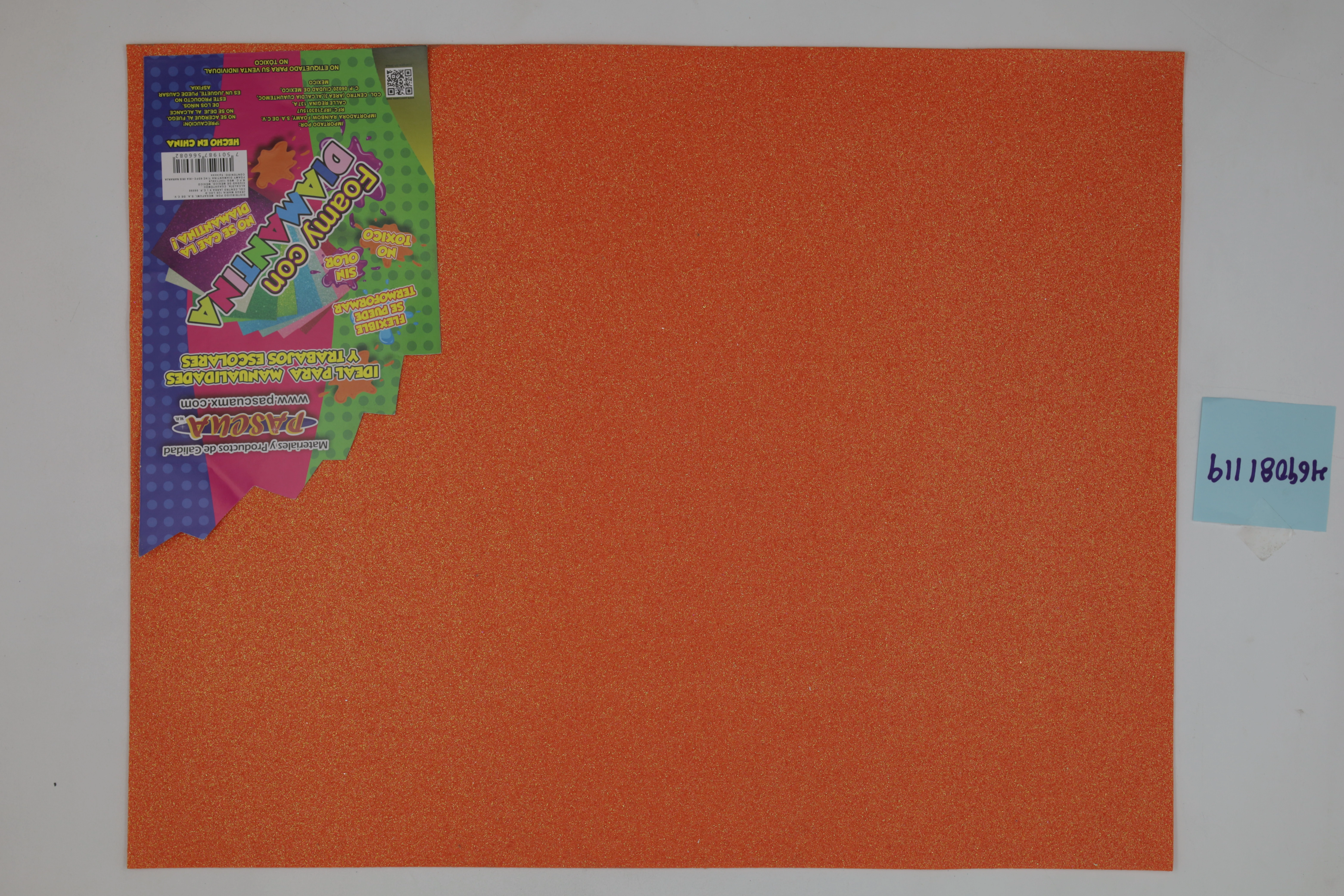 FOAMY 4 CARTAS DIAMANTADO IRIS NARANJA