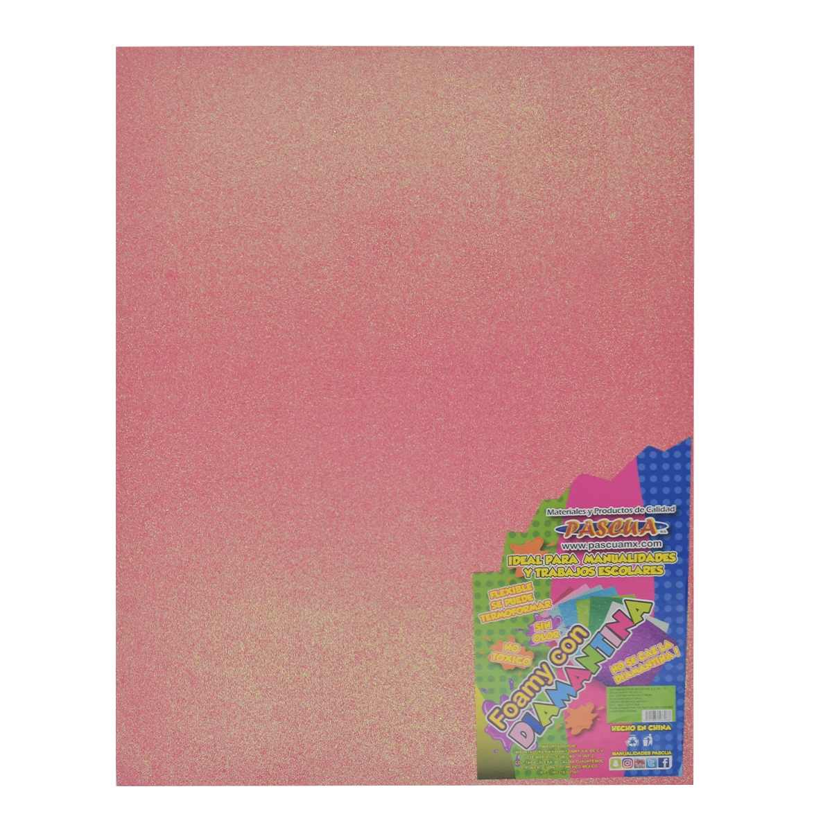FOAMY 4 CARTAS DIAMANTADO IRIS ROSA MEXICANO