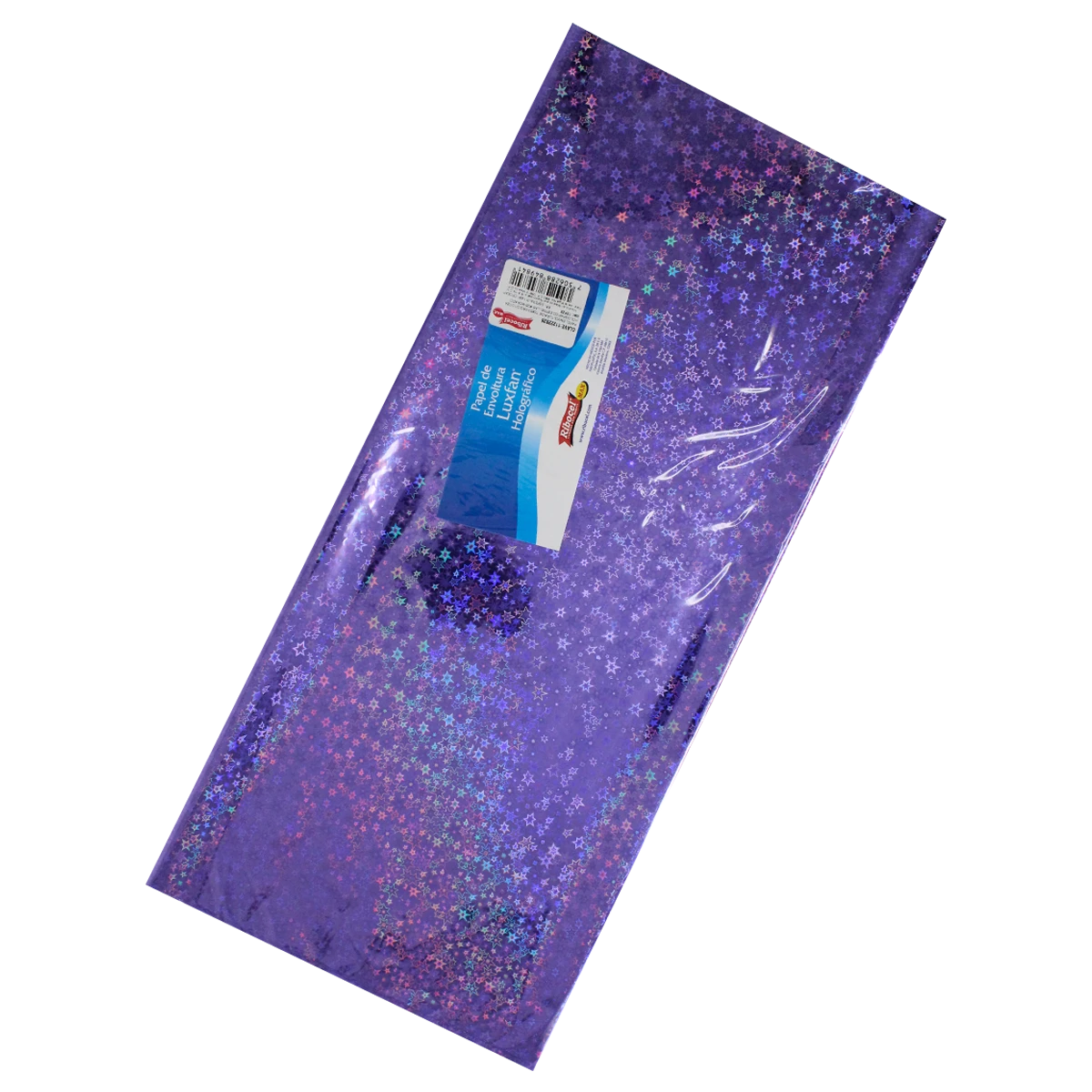 PAPEL HOLOGRAFICO C/10 70X53CM ESTRELLAS MORADO