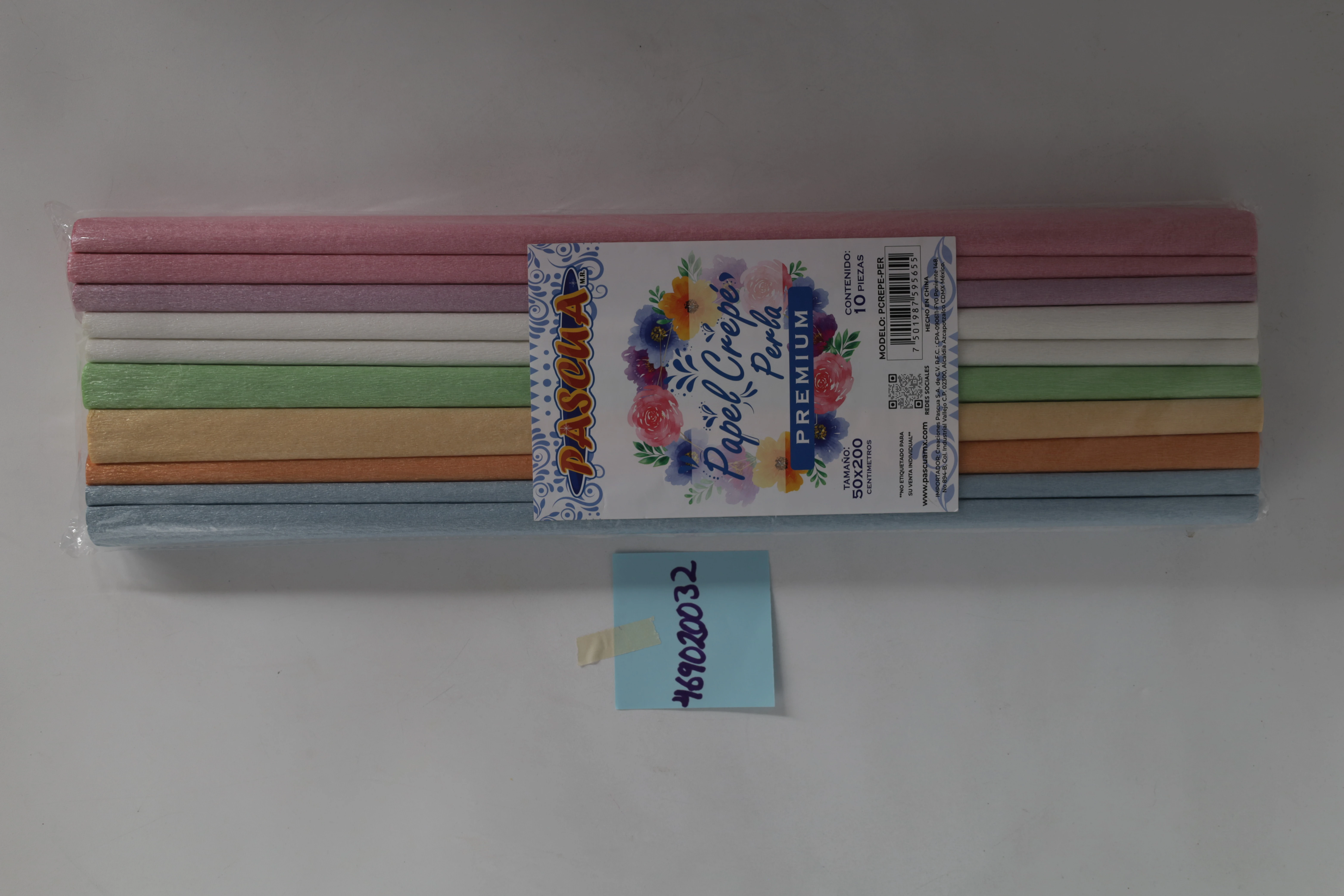 PAPEL CREPE PASCUA C/10 SURTIDO PERLA
