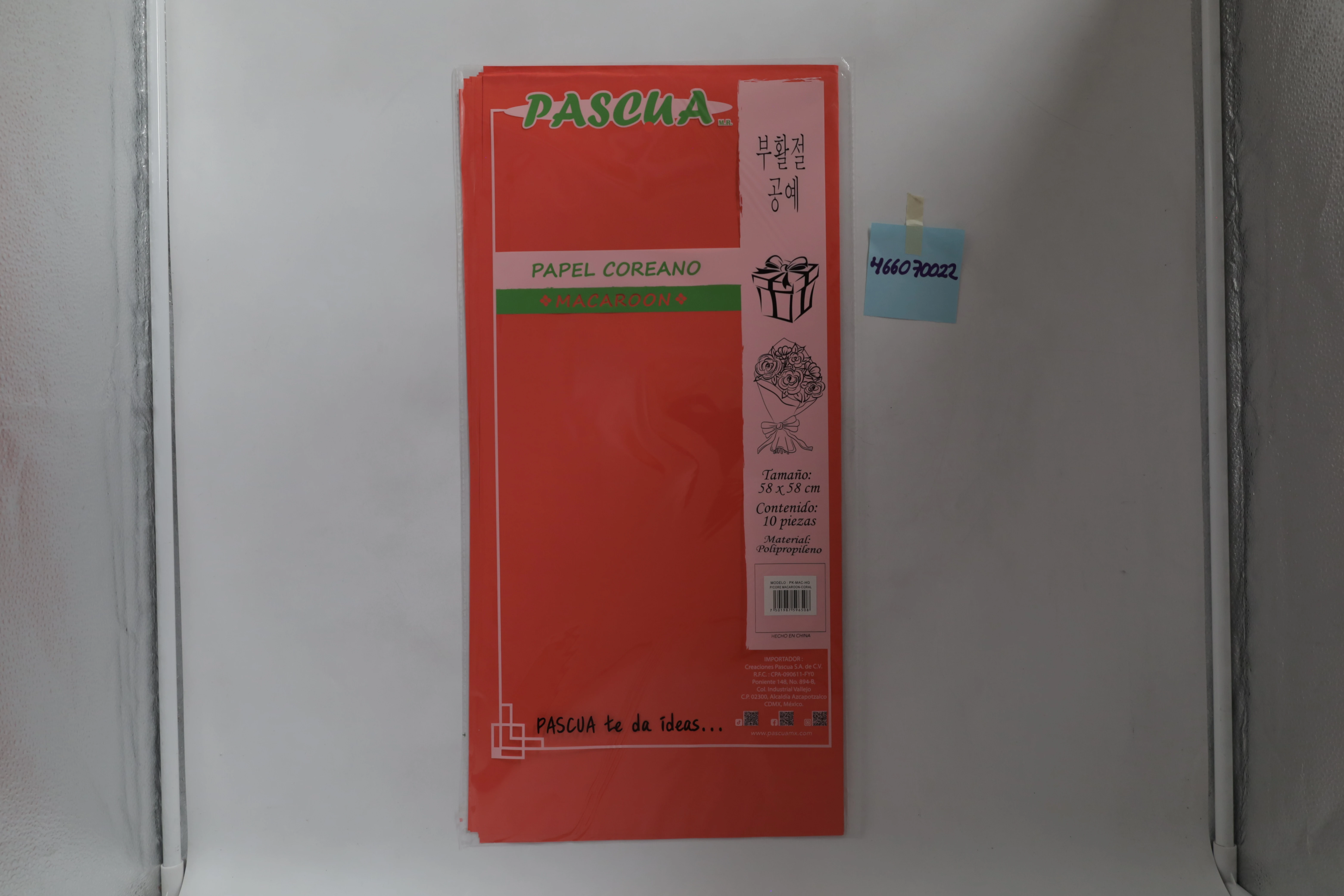 PAPEL COREANO MACARRON C/10 CORAL