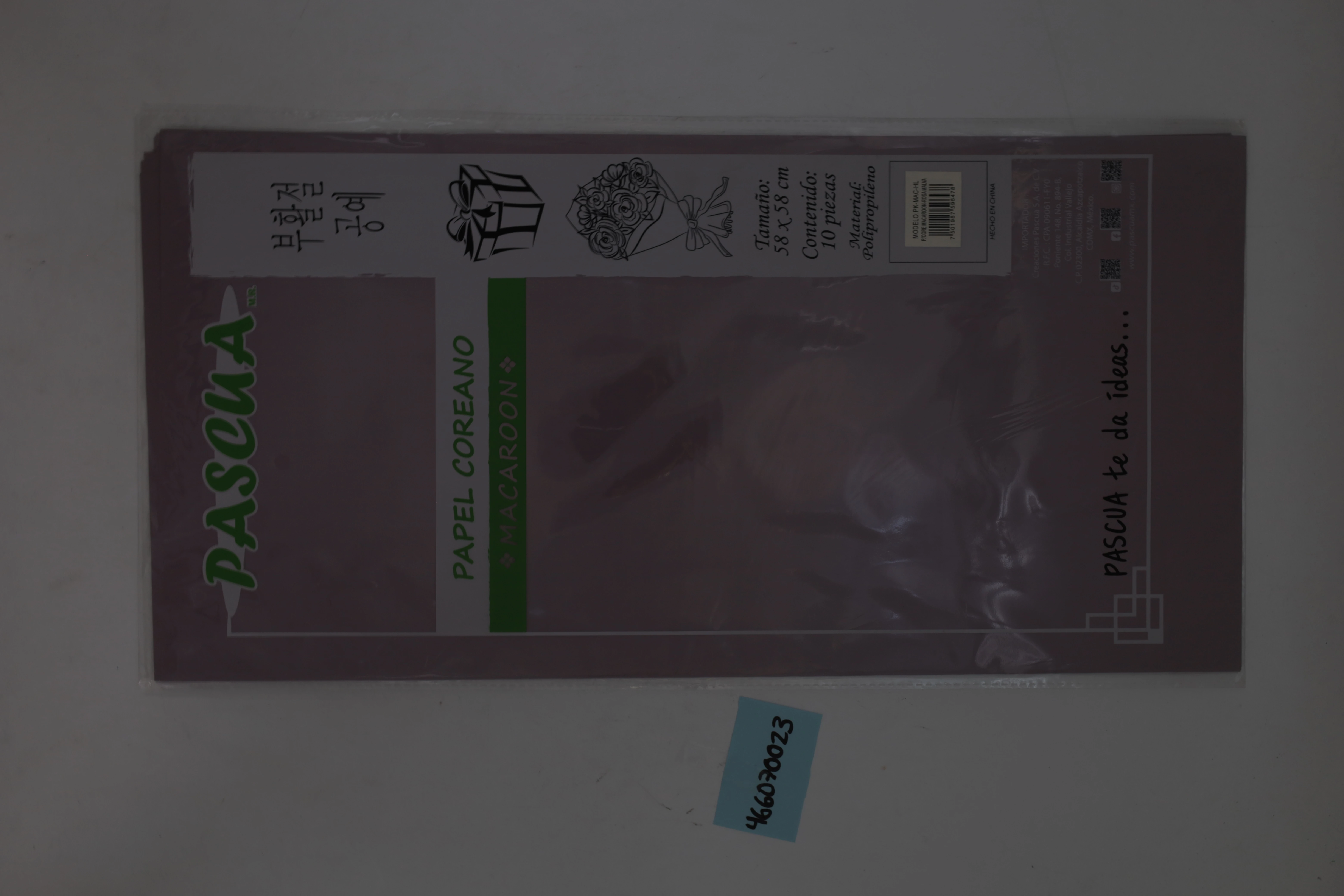 PAPEL COREANO MACARRON C/10 ROSA MALVA