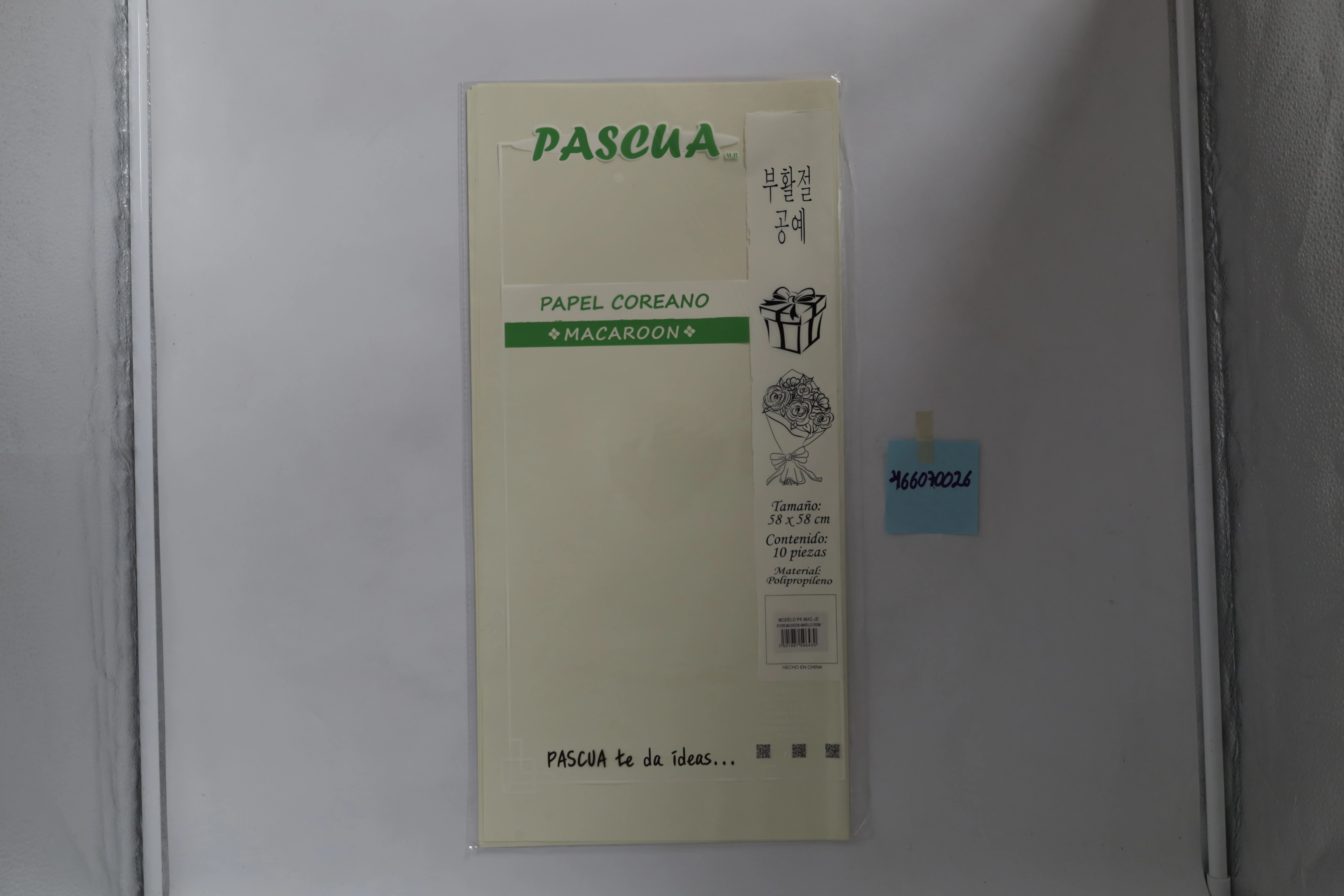 PAPEL COREANO MACARRON C/10 AMARILLO CREMA
