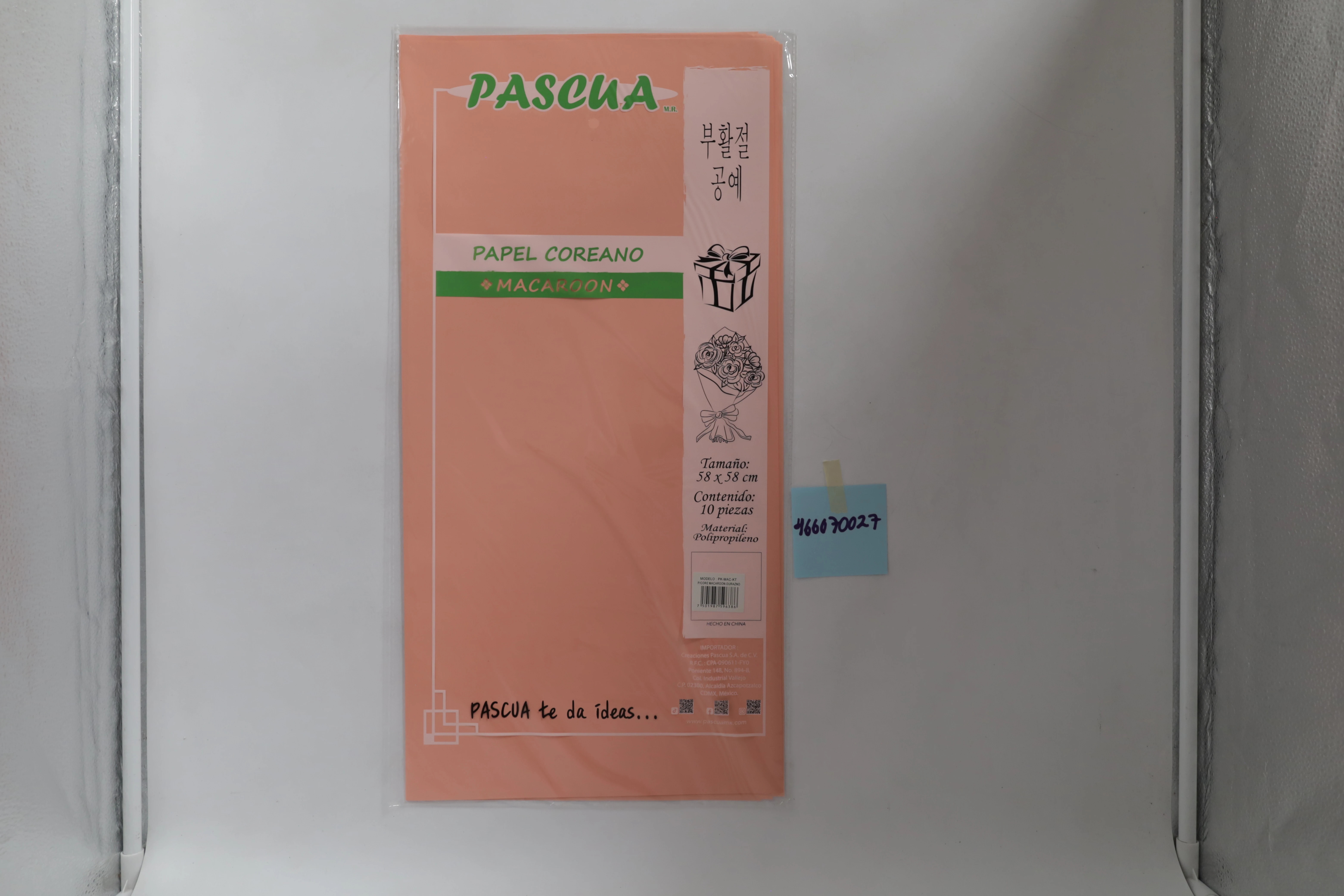 PAPEL COREANO MACARRON C/10 DURAZNO