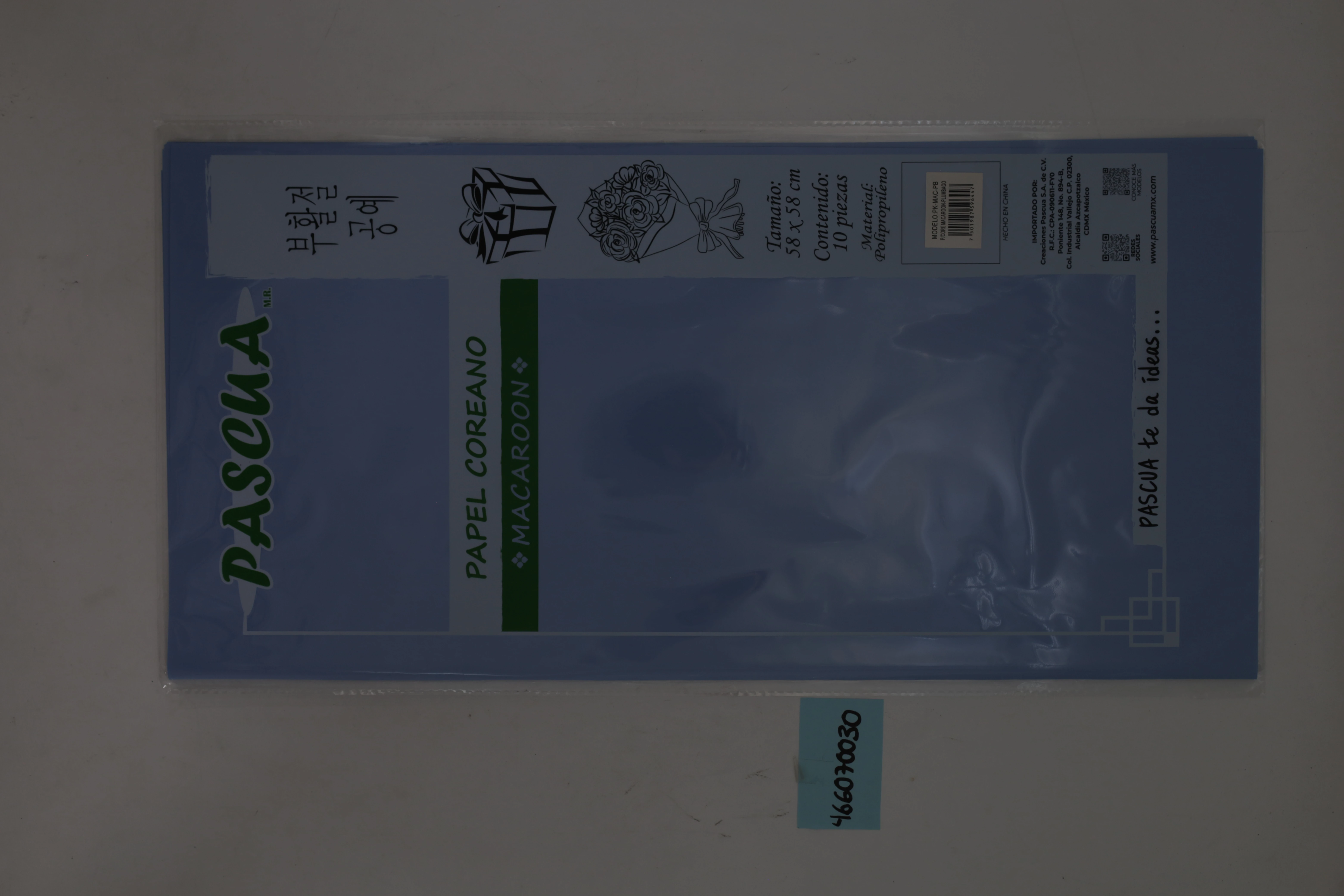 PAPEL COREANO MACARRON C/10 PLUMBAGO