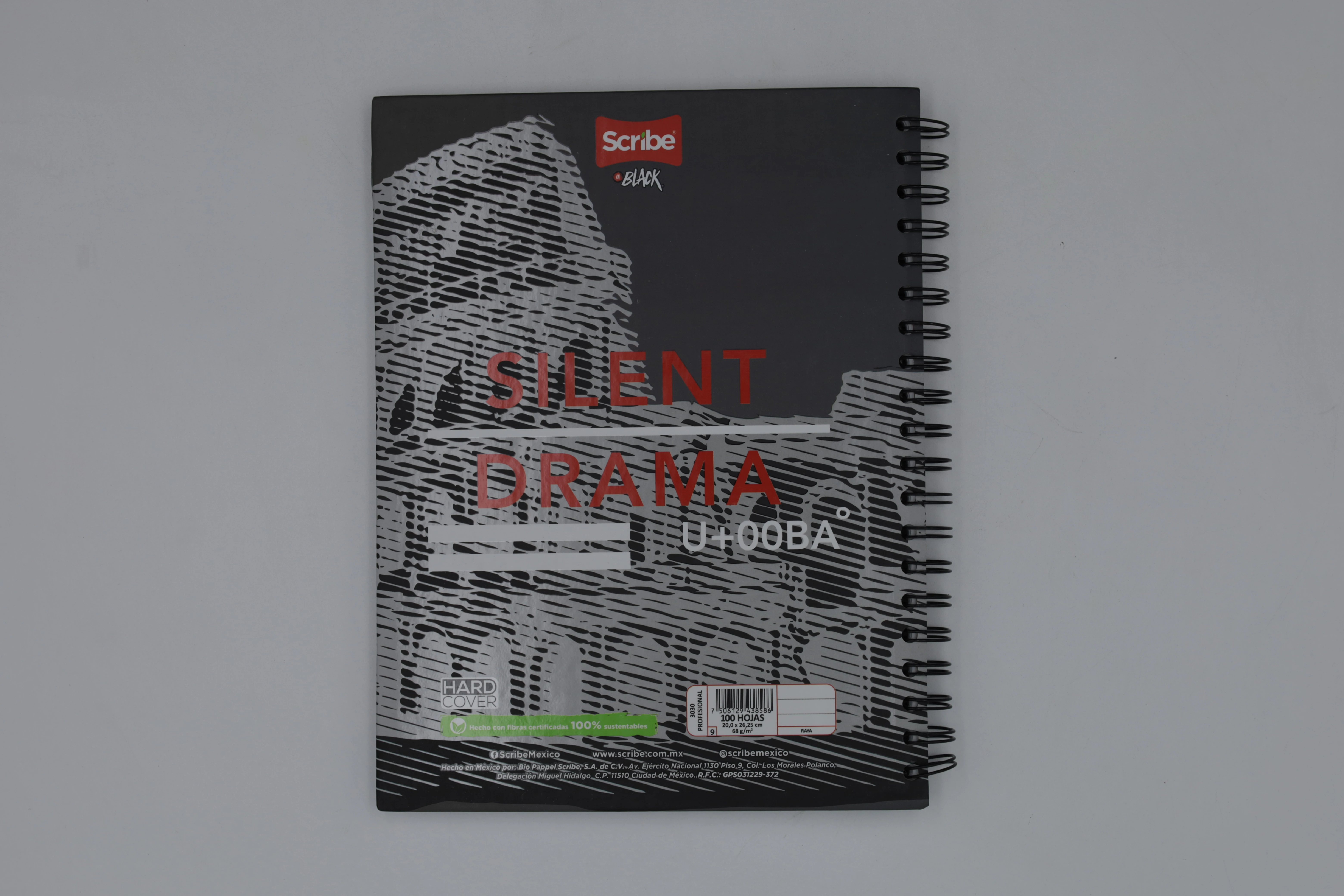 CUADERNO PROFESIONAL 100HJS PASTA DURA INBLACK RAYA