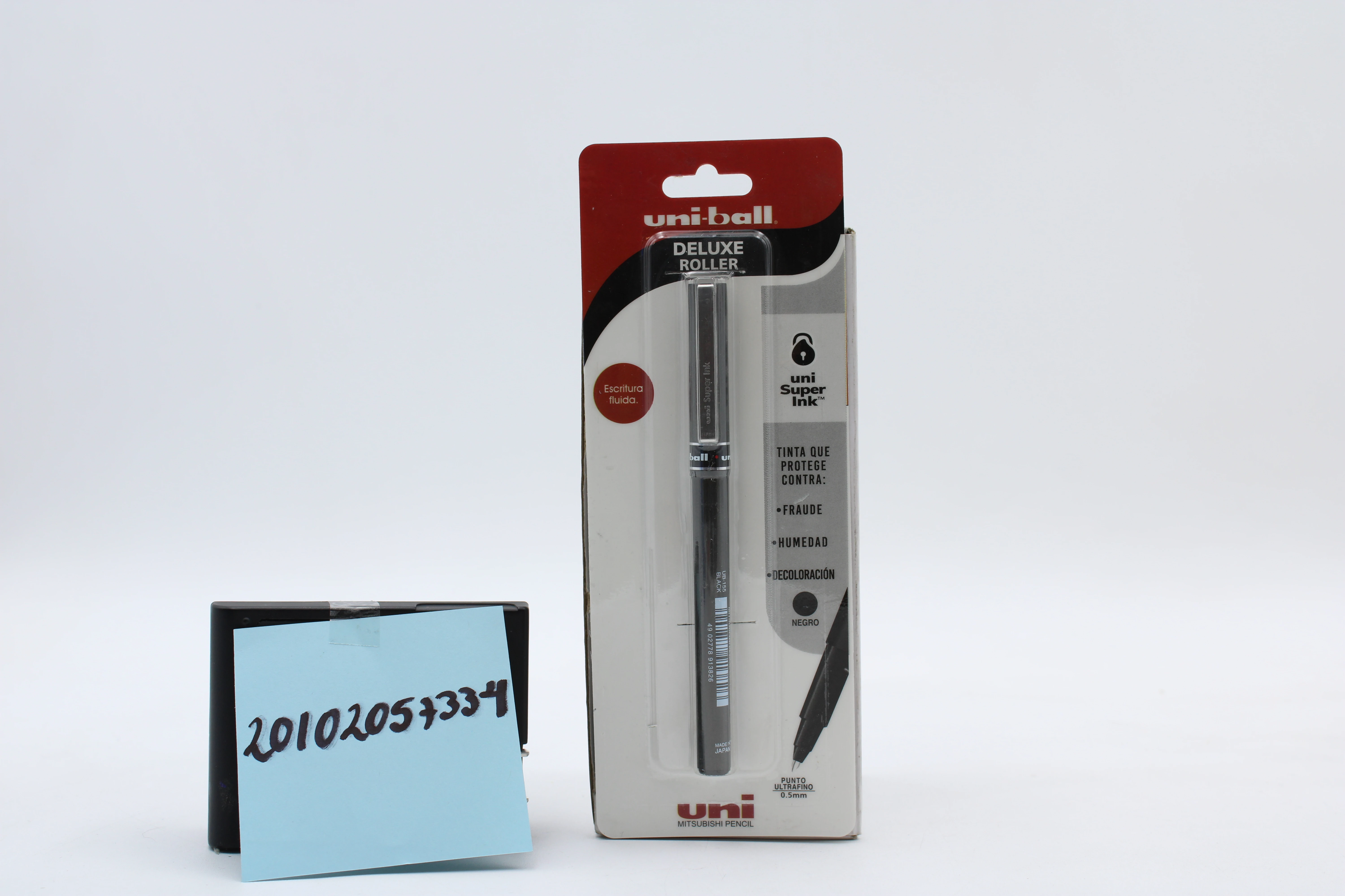 BOLIGRAFO ROLLER DELUXE 0.5MM UB155 BLISTER C/1 NEGRO