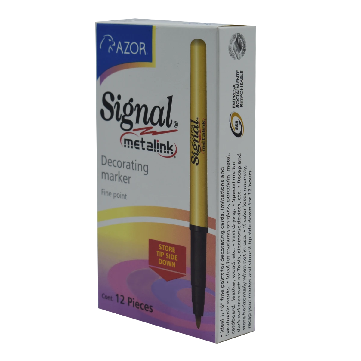 MARCADOR SIGNAL METALICO 30010 PLATA