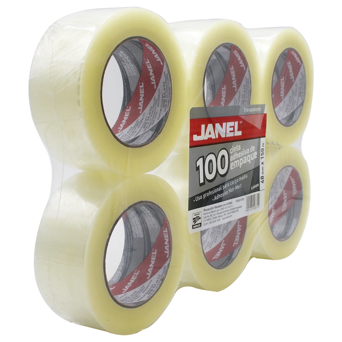 CINTA TRANSPARENTE C/6 155 48MM X 150MTS