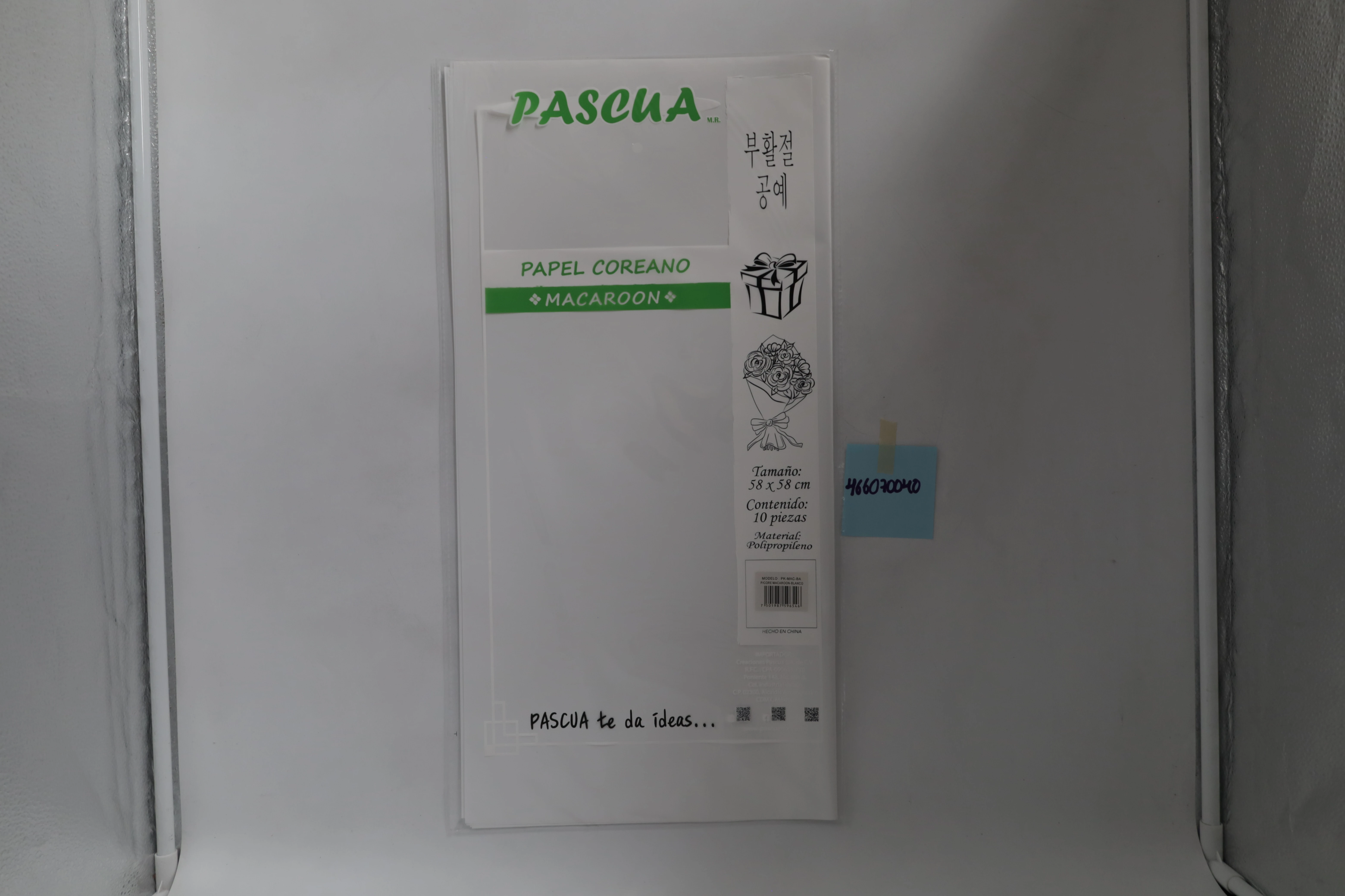 PAPEL COREANO MACARRON C/10 BLANCO