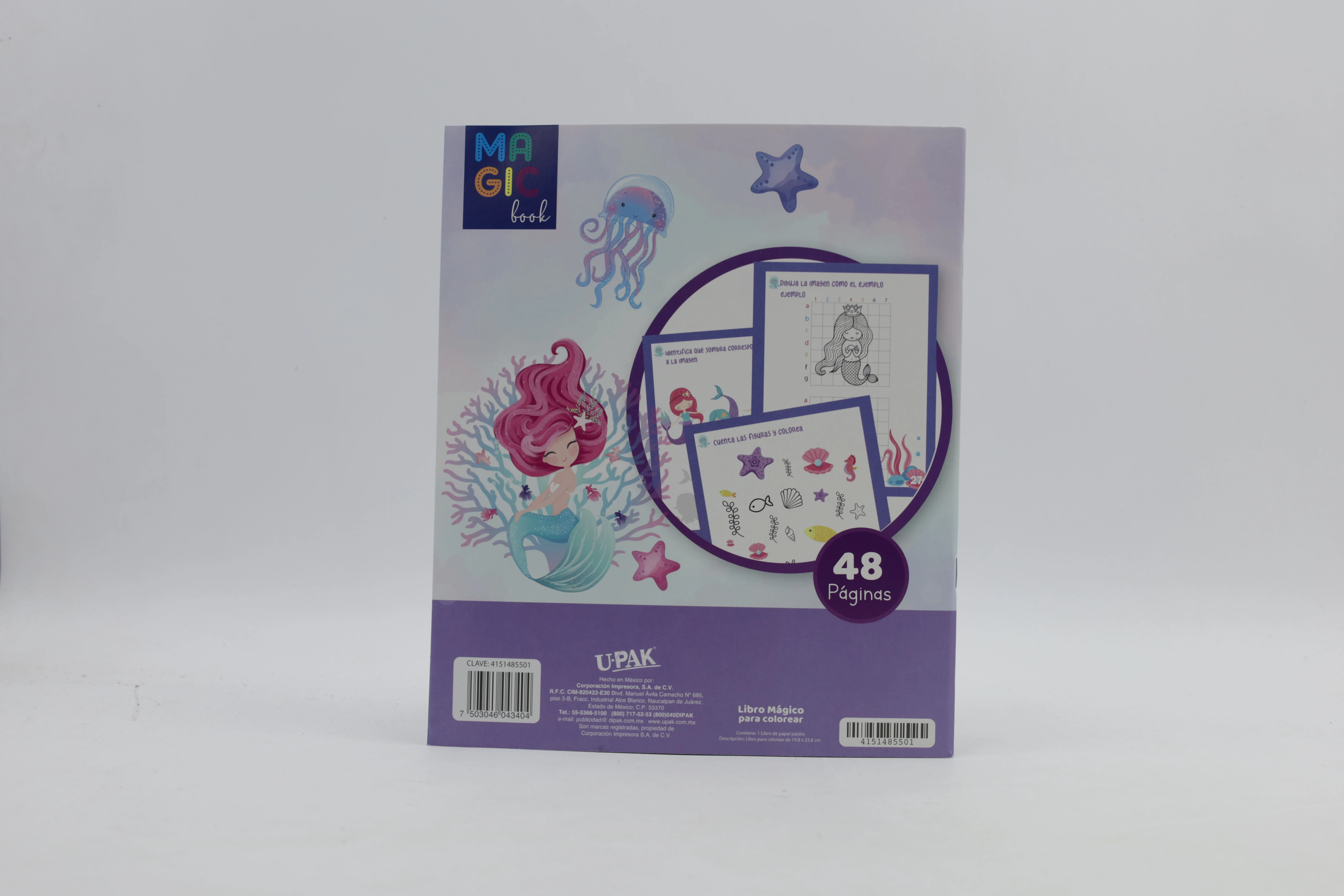 LIBRO MAGICO COLOREAR 48HJS LINDA SIRENA